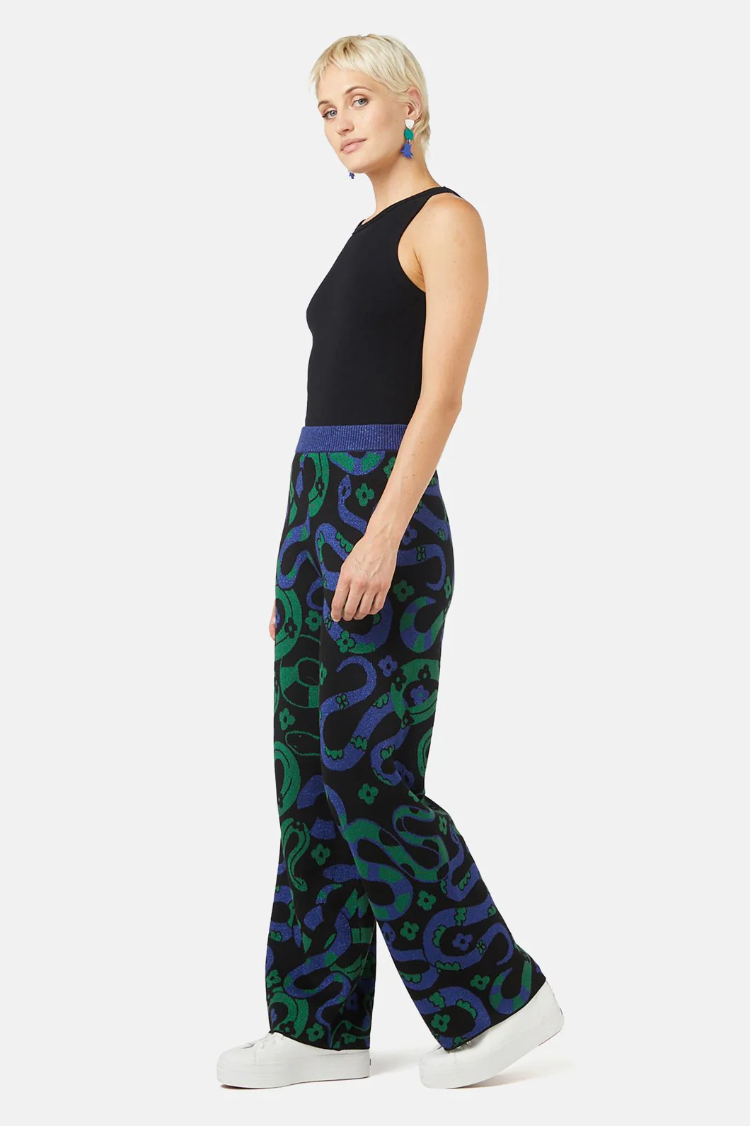 Flower Snake Knit Pant - Image 3