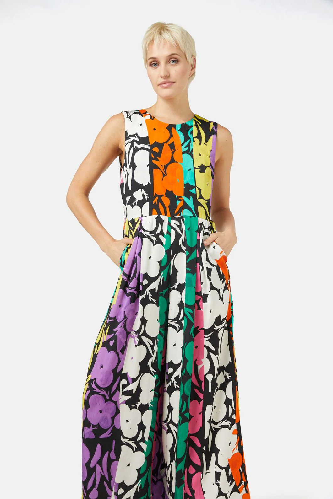 Flower Stripe Pantsuit - Image 3