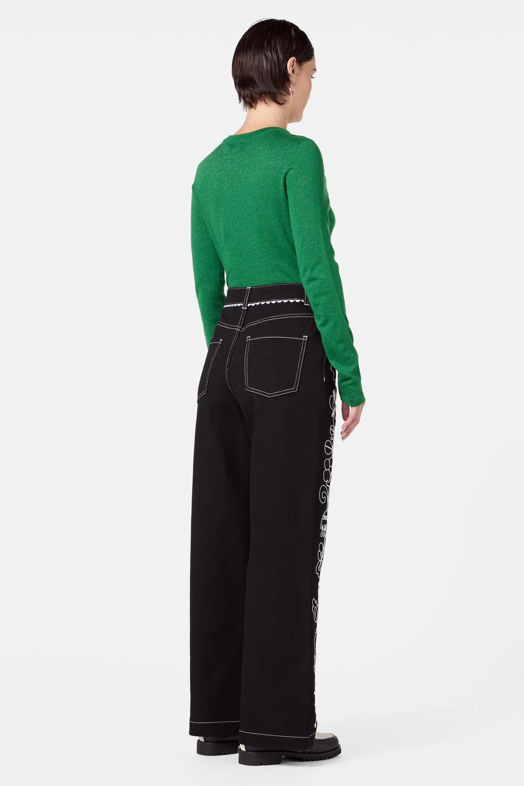 Folk Tales Embroidered Jeans - Image 6