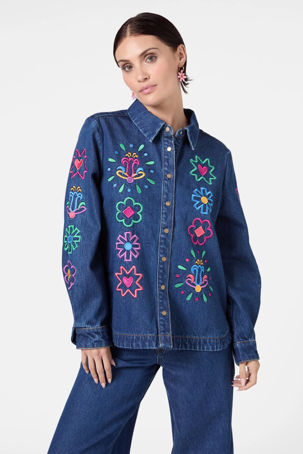 Friendly Folk Denim Shacket - Image 2