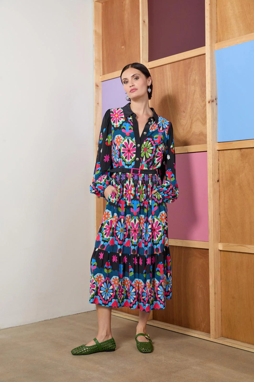 Friendly Folk Shirt Dress - Image 3