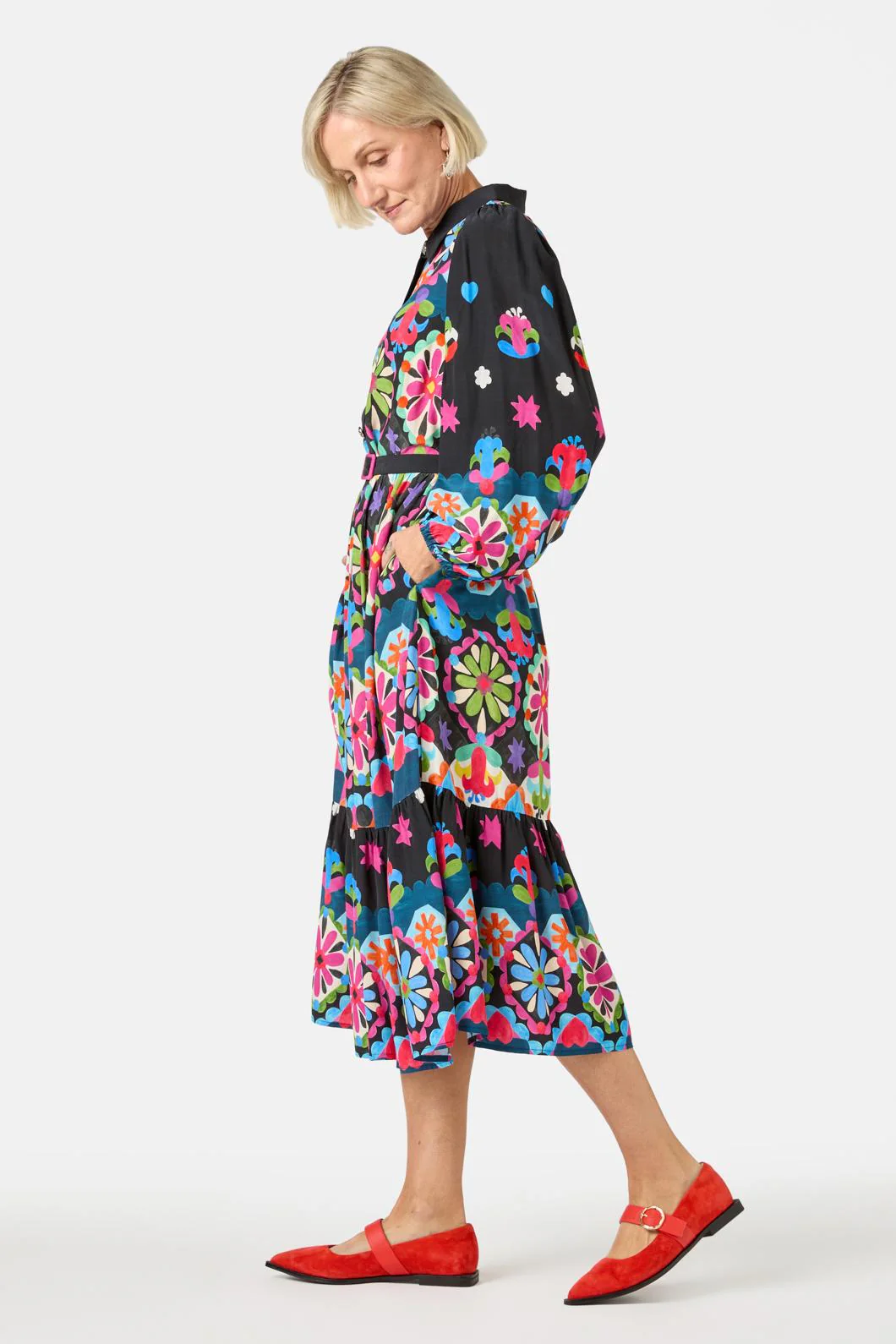 Friendly Folk Shirt Dress - Image 4