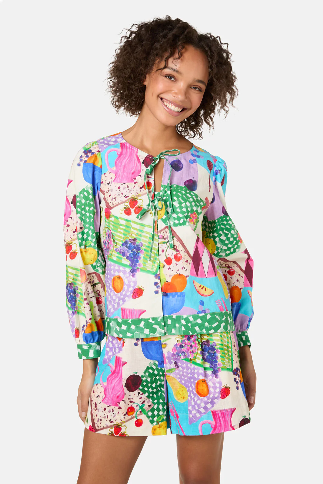 Fruit Party Print Blouse - Image 2