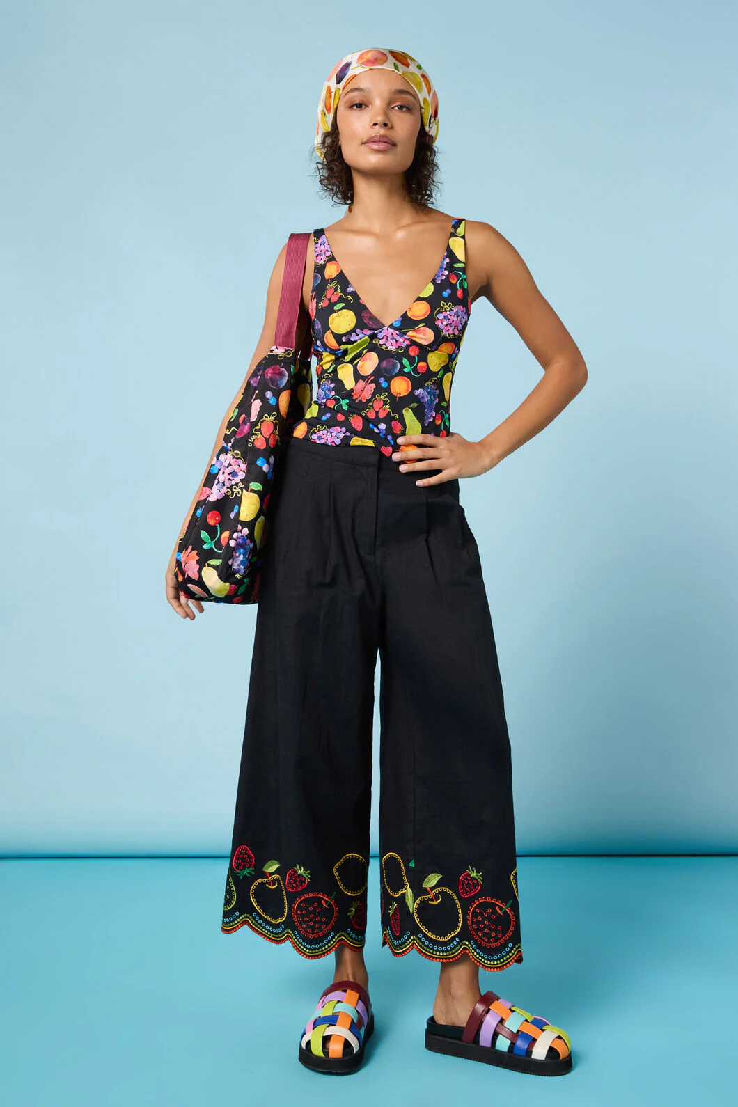 Fruit Party Print Tankini Top - Image 4