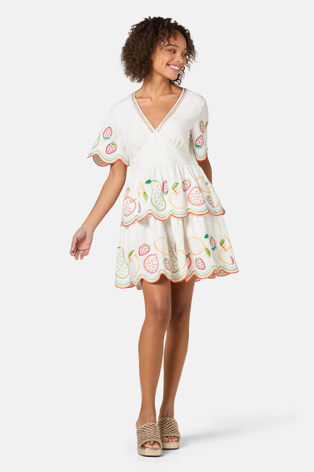 Fruity Anglaise Emb Dress - Image 3