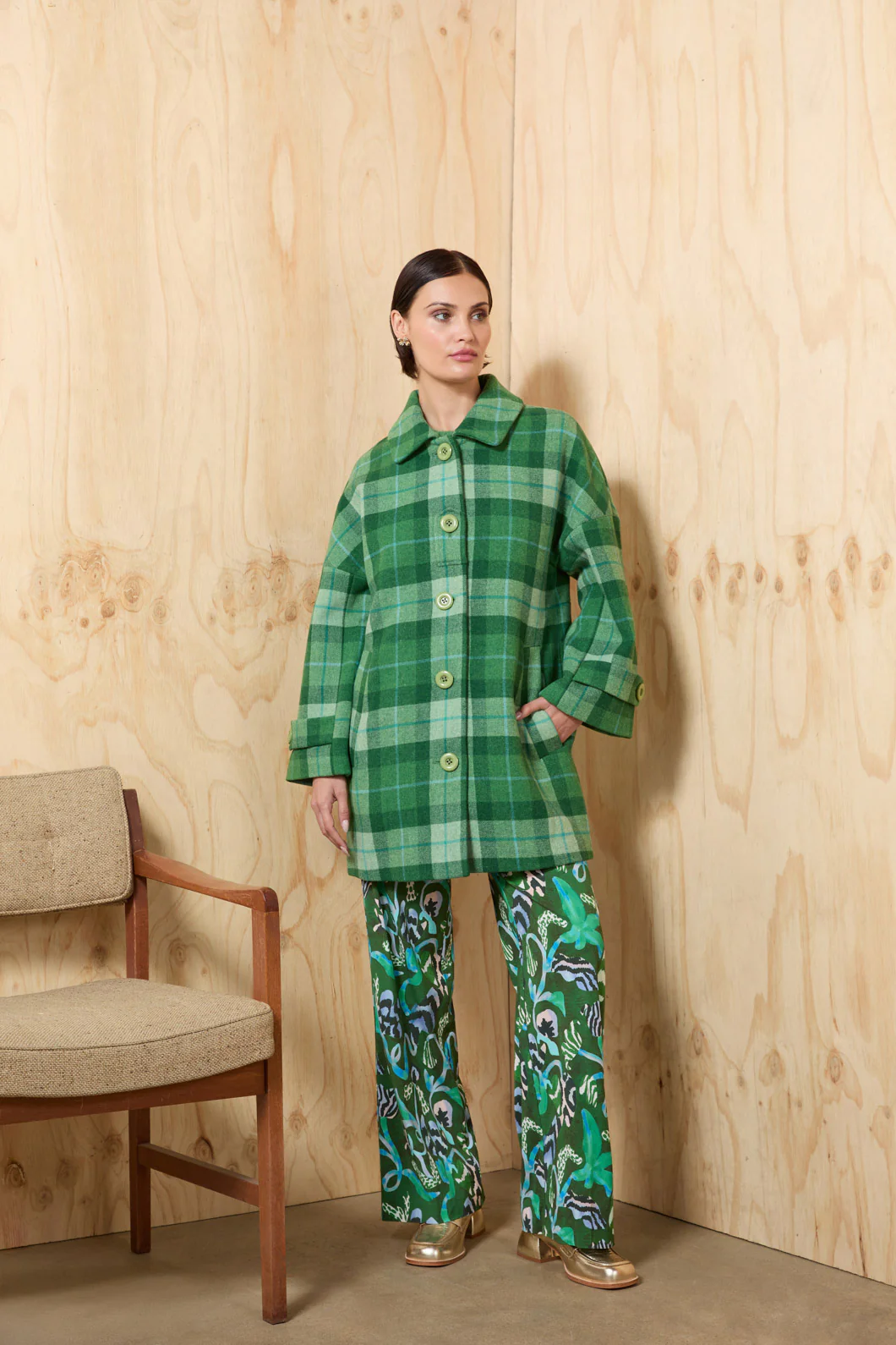 Garden Check Coat - Image 2
