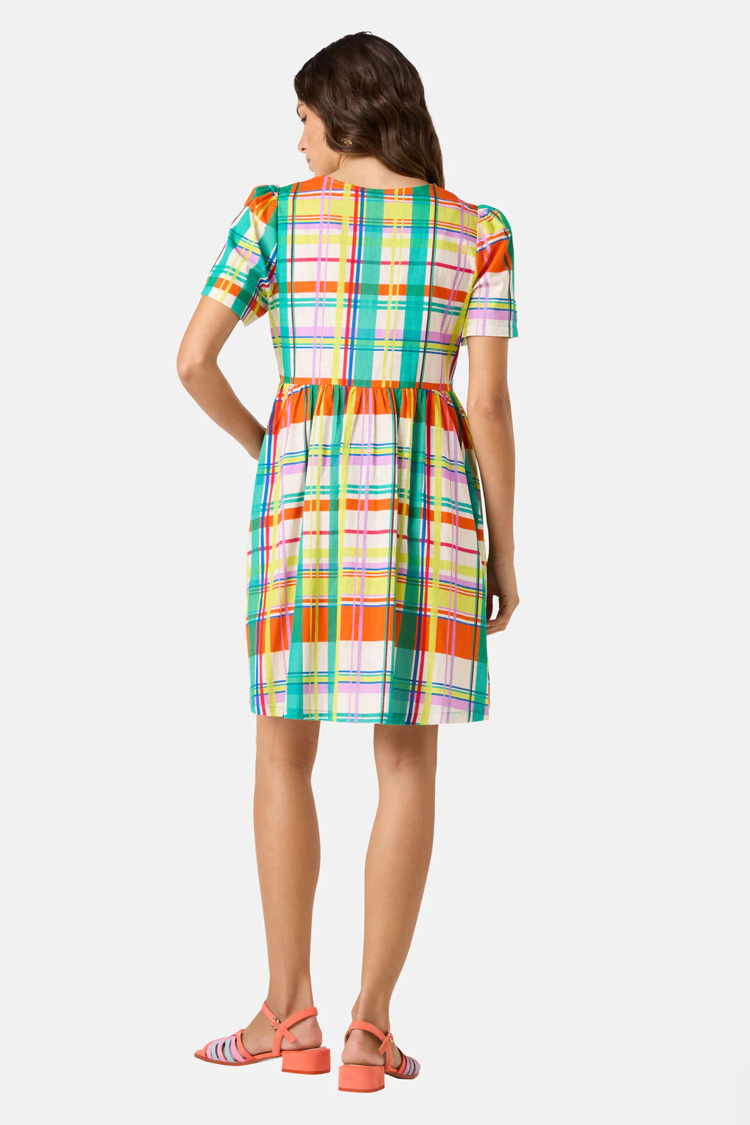 Geo Pop Check Smock Dress - Image 4