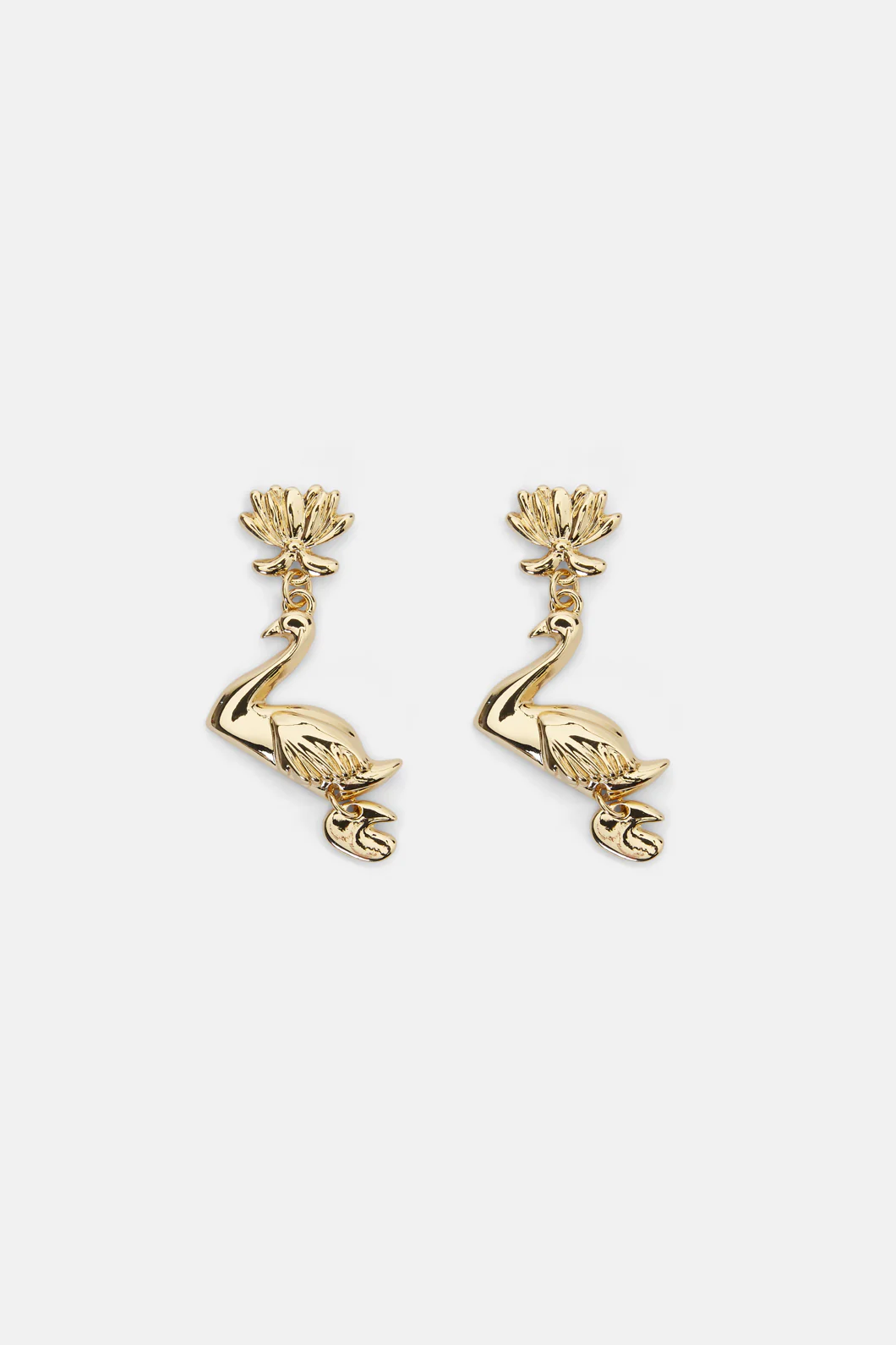 Golden Swan Earrings - Image 3