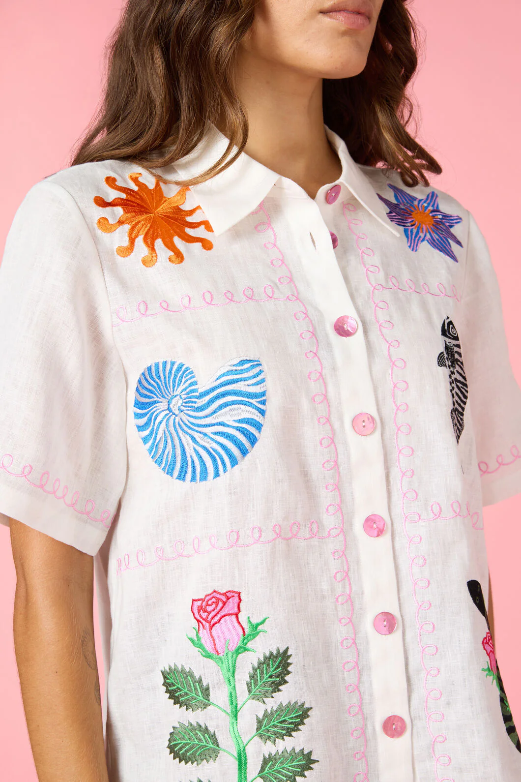 Gone Fishing Embroidered Shirt - Image 6