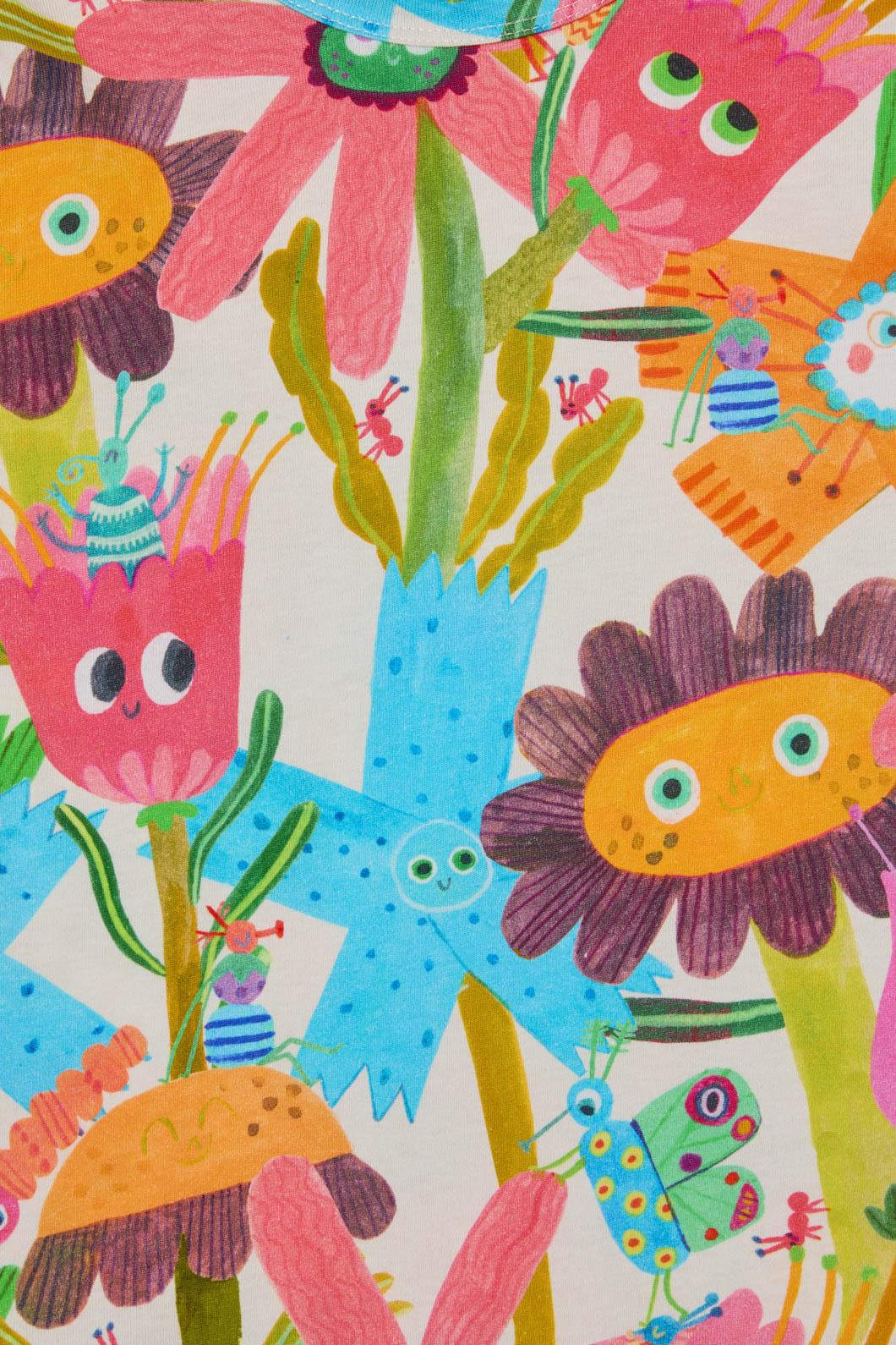 Happy Floral Kids LS Tee - Image 4