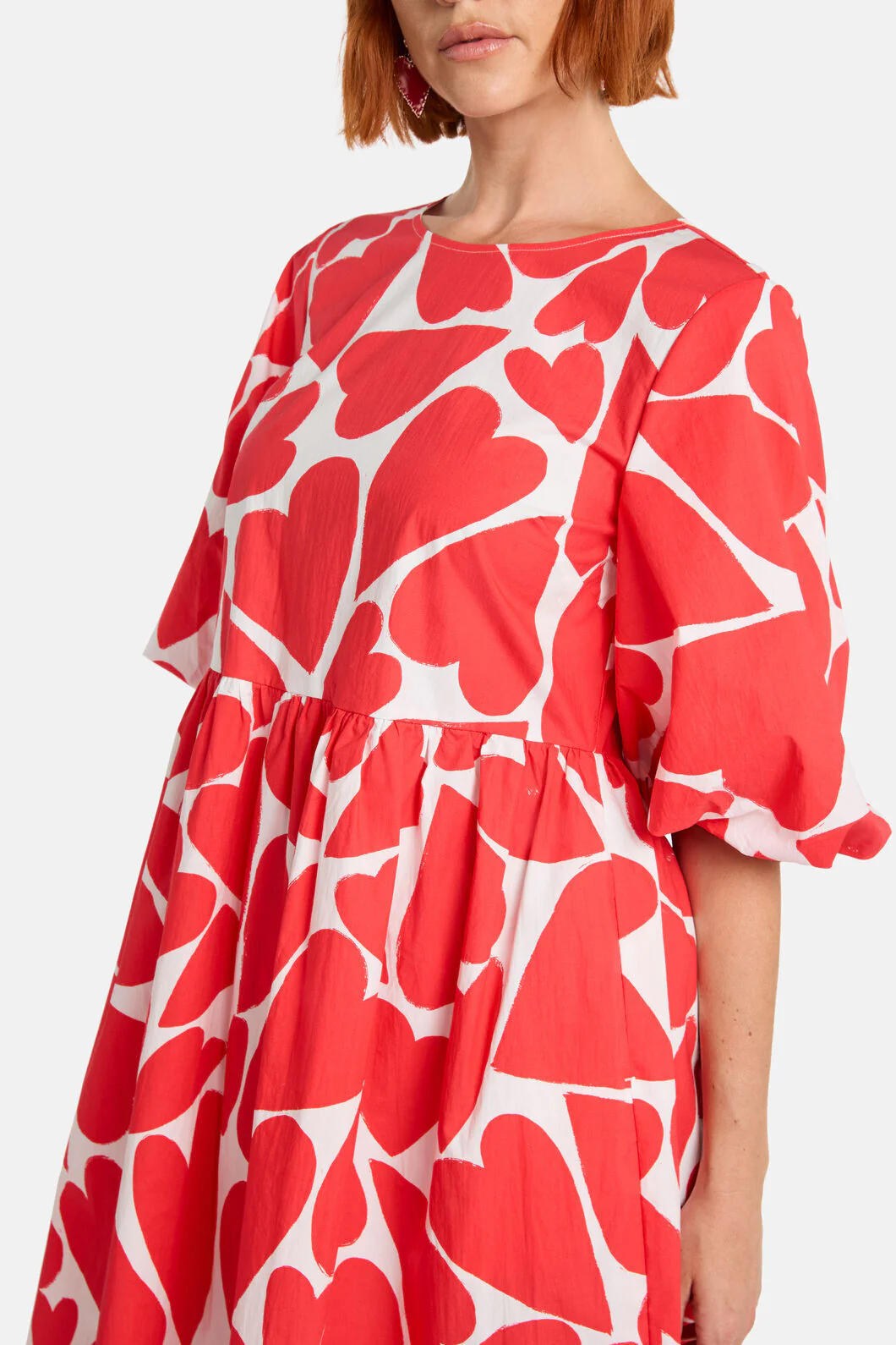 Heartbeat Print Smock Dress - Image 5