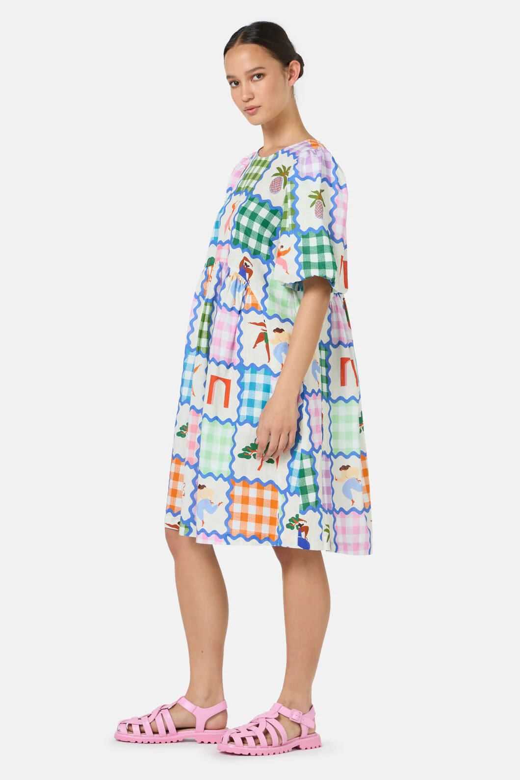 Hidden Paradise Patchwork Dress - Image 3