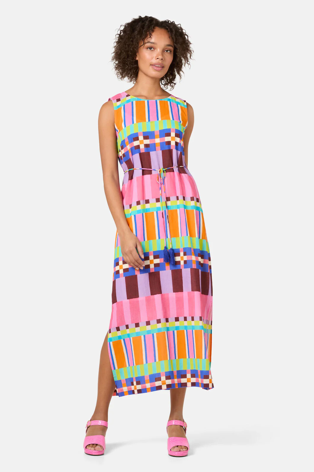 Holiday Stripe Long Dress - Image 4