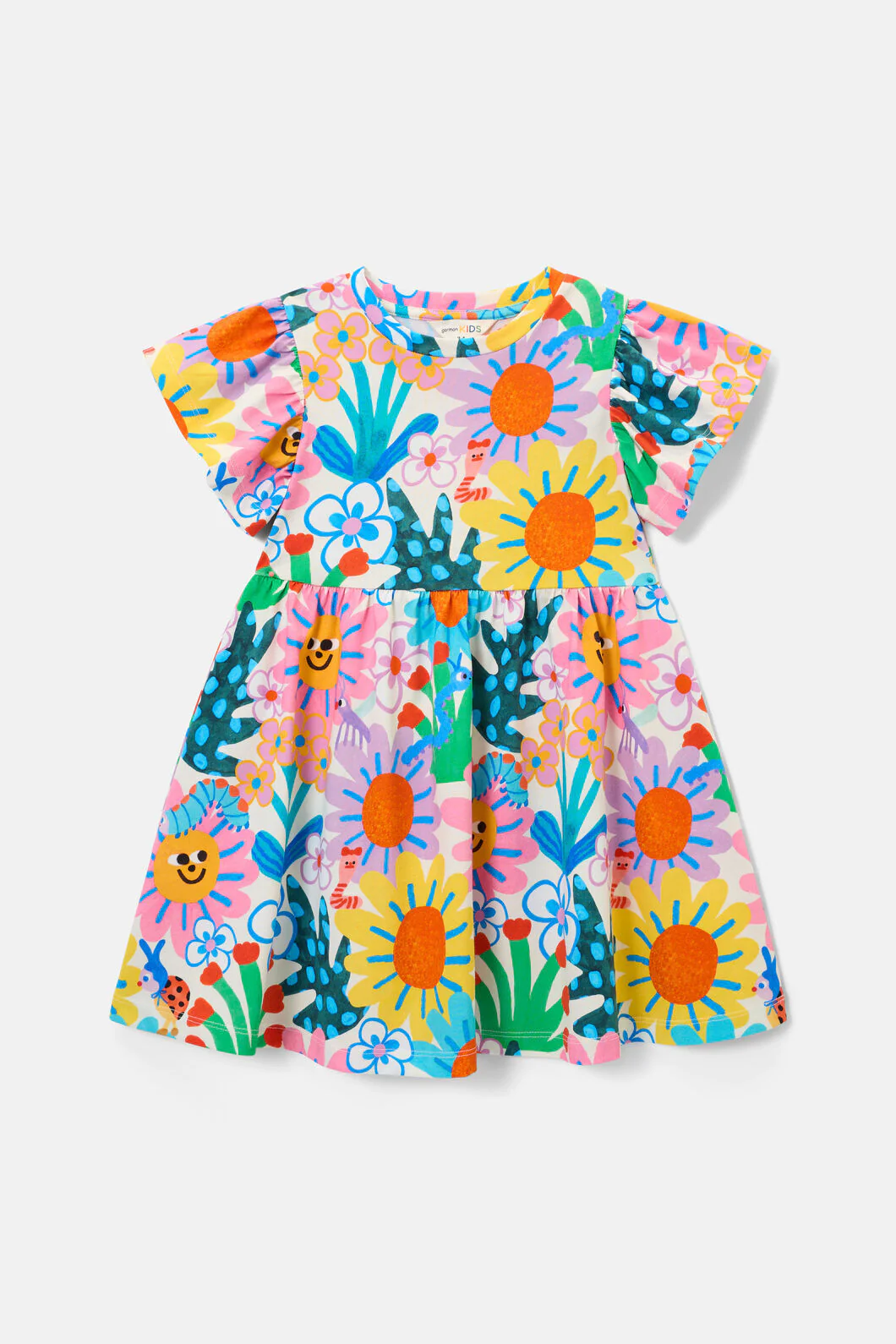 Hyper Floral Kids Dress - Image 2
