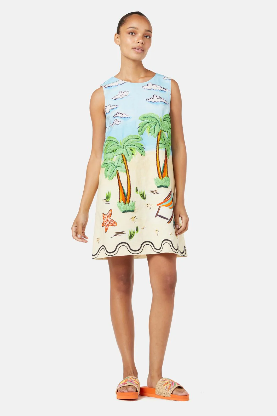Inky Beach Shift Dress - Image 3