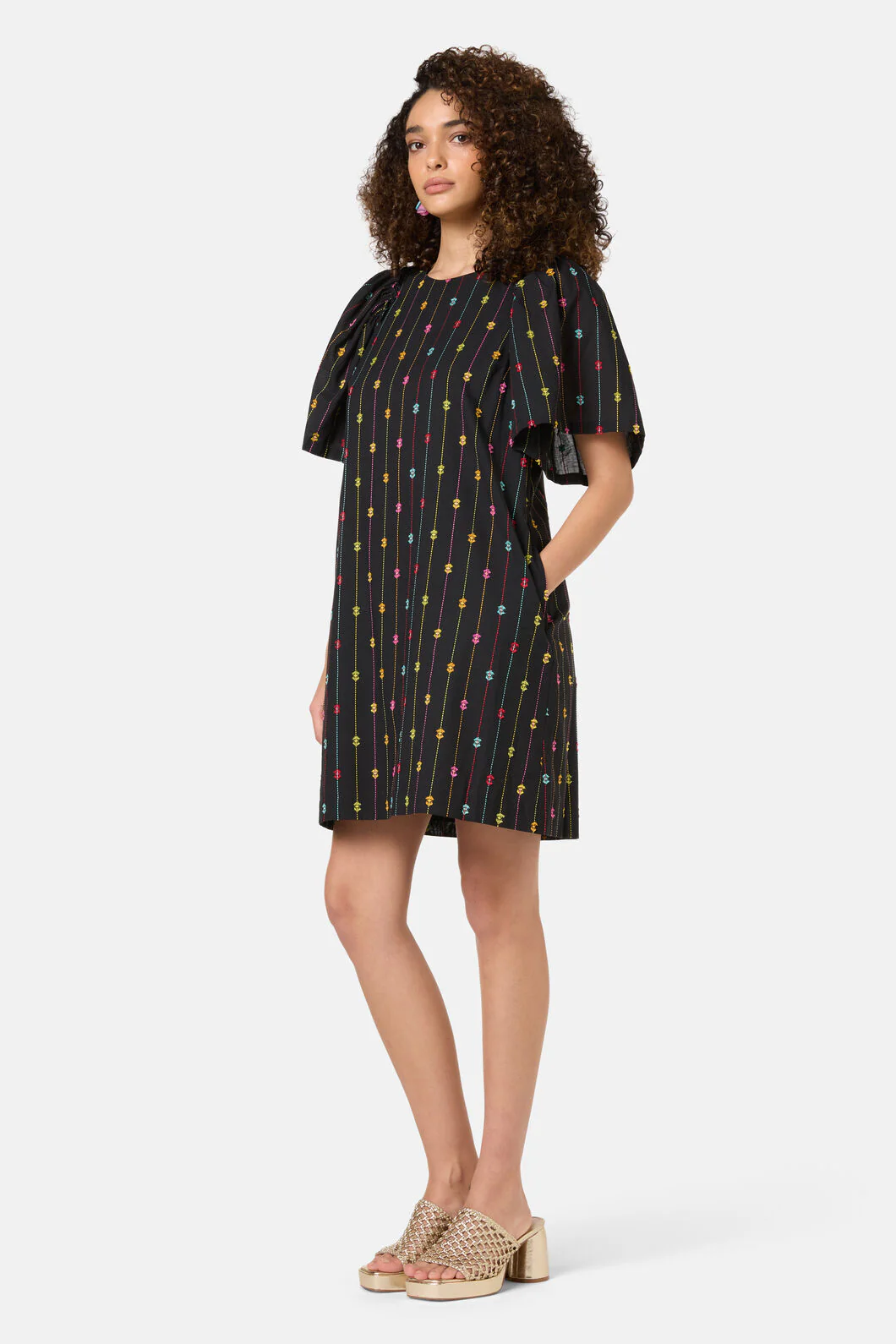 Light Show Cotton Jaquard Dress - Image 3