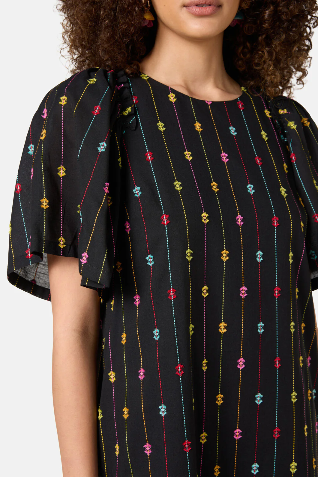 Light Show Cotton Jaquard Dress - Image 5