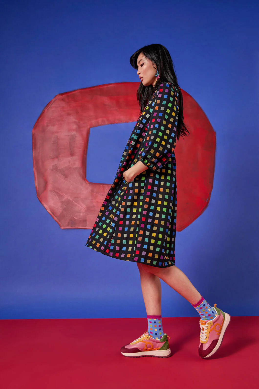 Light Up Check Smock Dress - Image 4