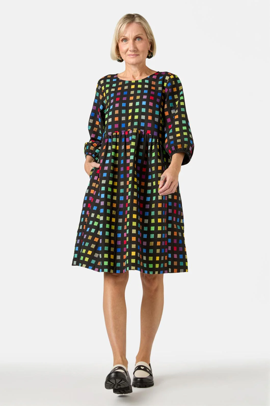 Light Up Check Smock Dress - Image 5