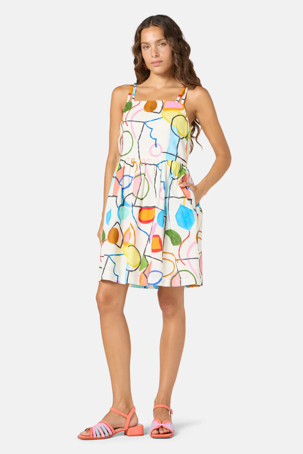 Line And Dandy Print Dress - Image 2