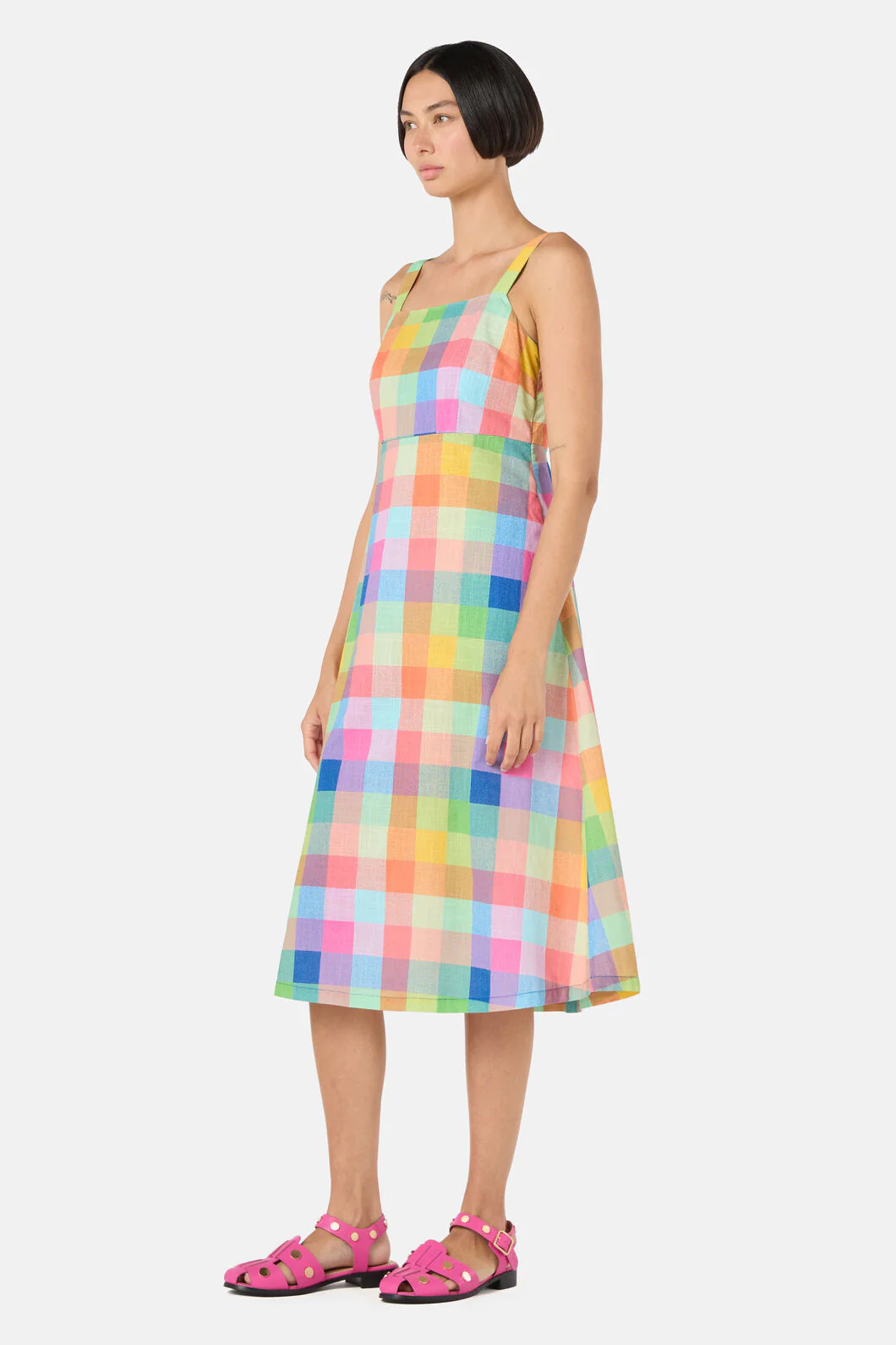 Little Checks Midi Dress - Image 3