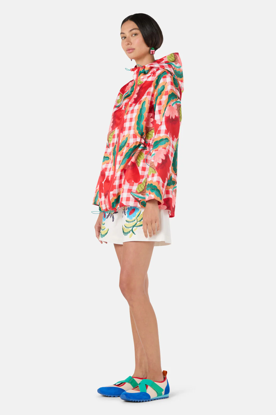 Little Things Gingham Raincoat - Image 3