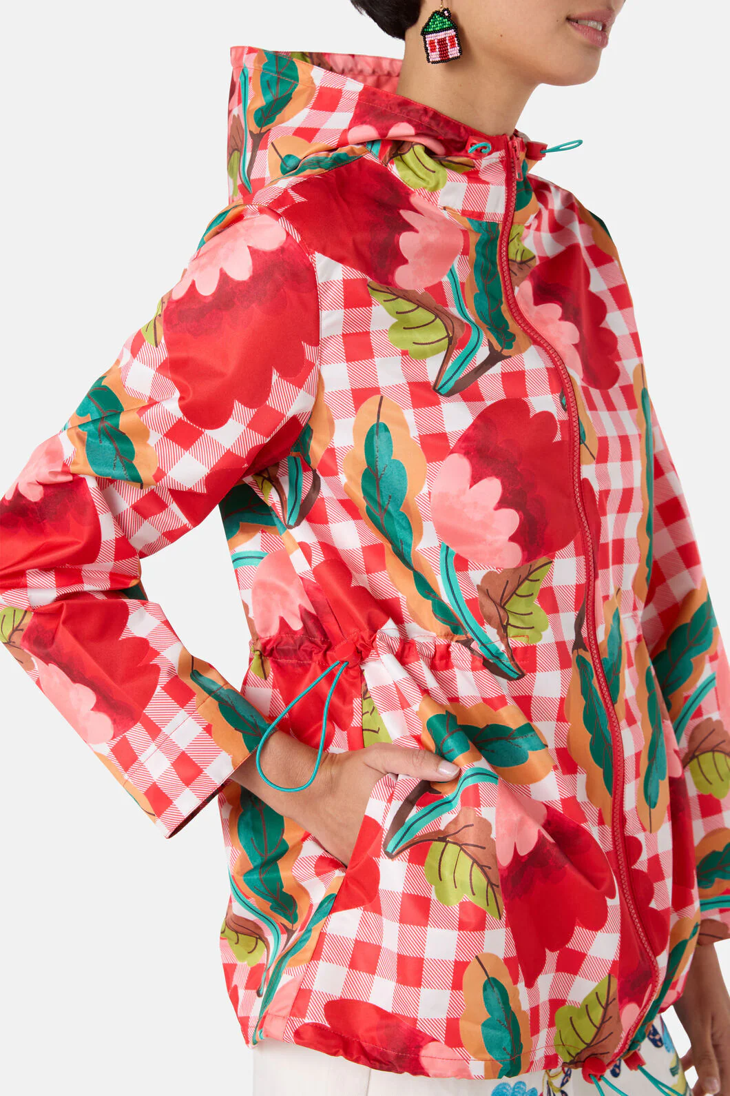 Little Things Gingham Raincoat - Image 5