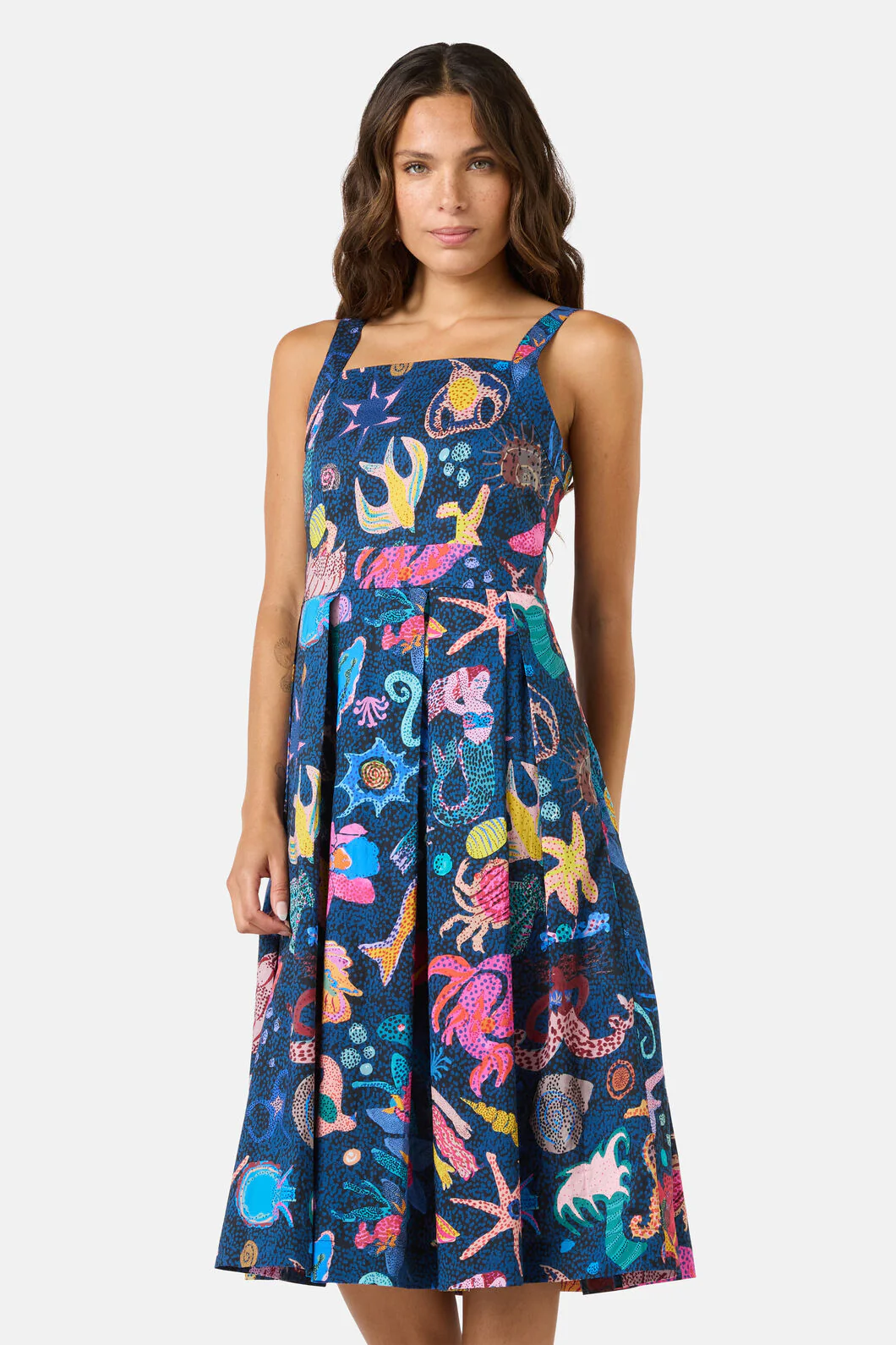Mermaid Print Apron Dress - Image 4