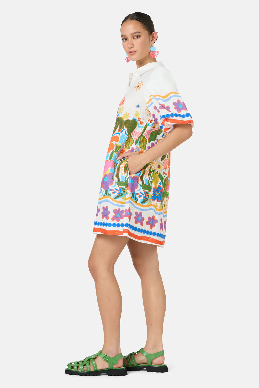 Midnight Garden Shirt Dress - Image 5