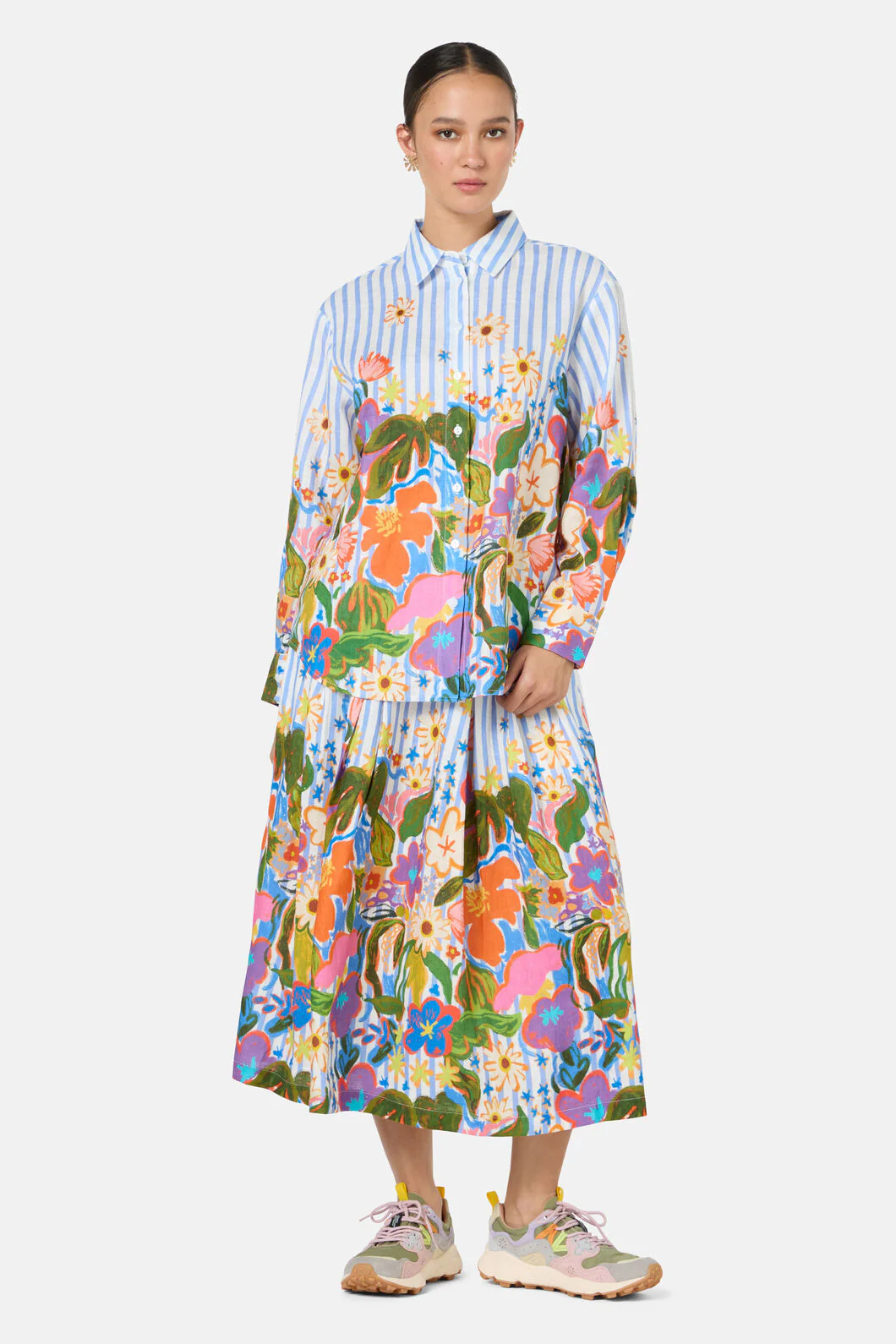 Midnight Garden Stripe Skirt - Image 5