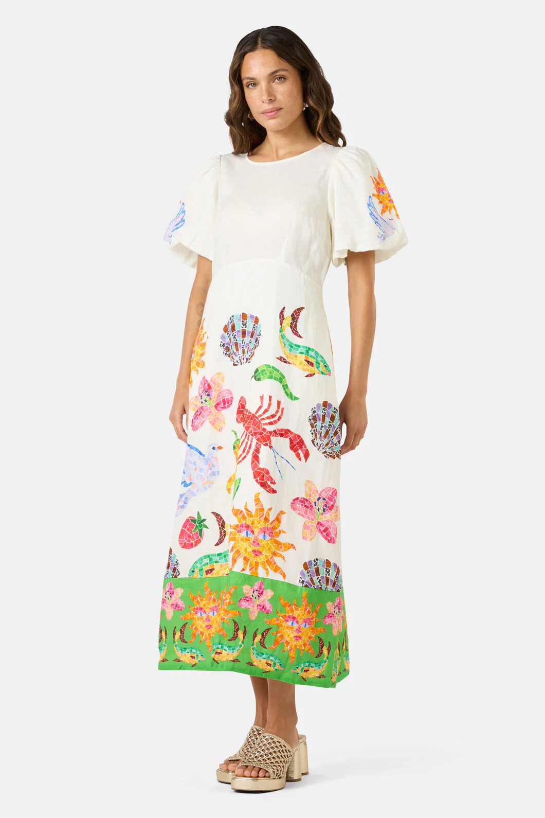 Mosaic Mile Linen Long Dress - Image 2