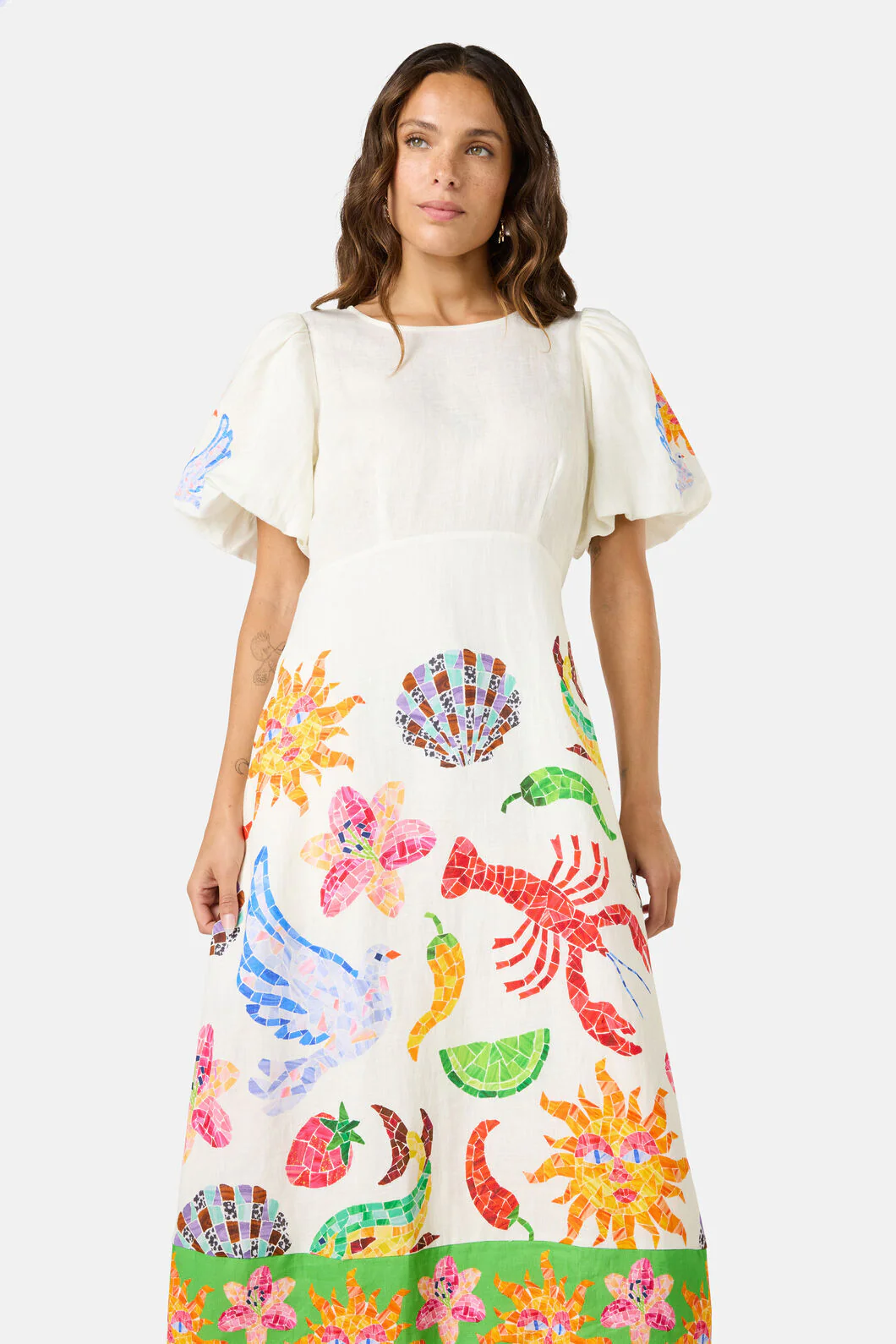 Mosaic Mile Linen Long Dress - Image 5
