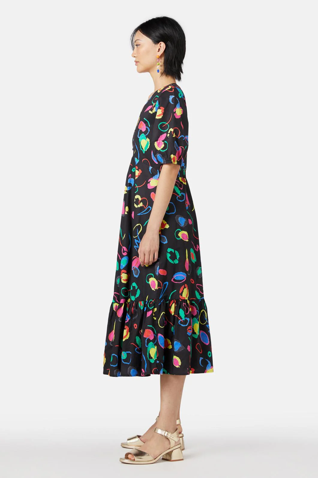 Neon Scribble Tiered Dress - Image 3