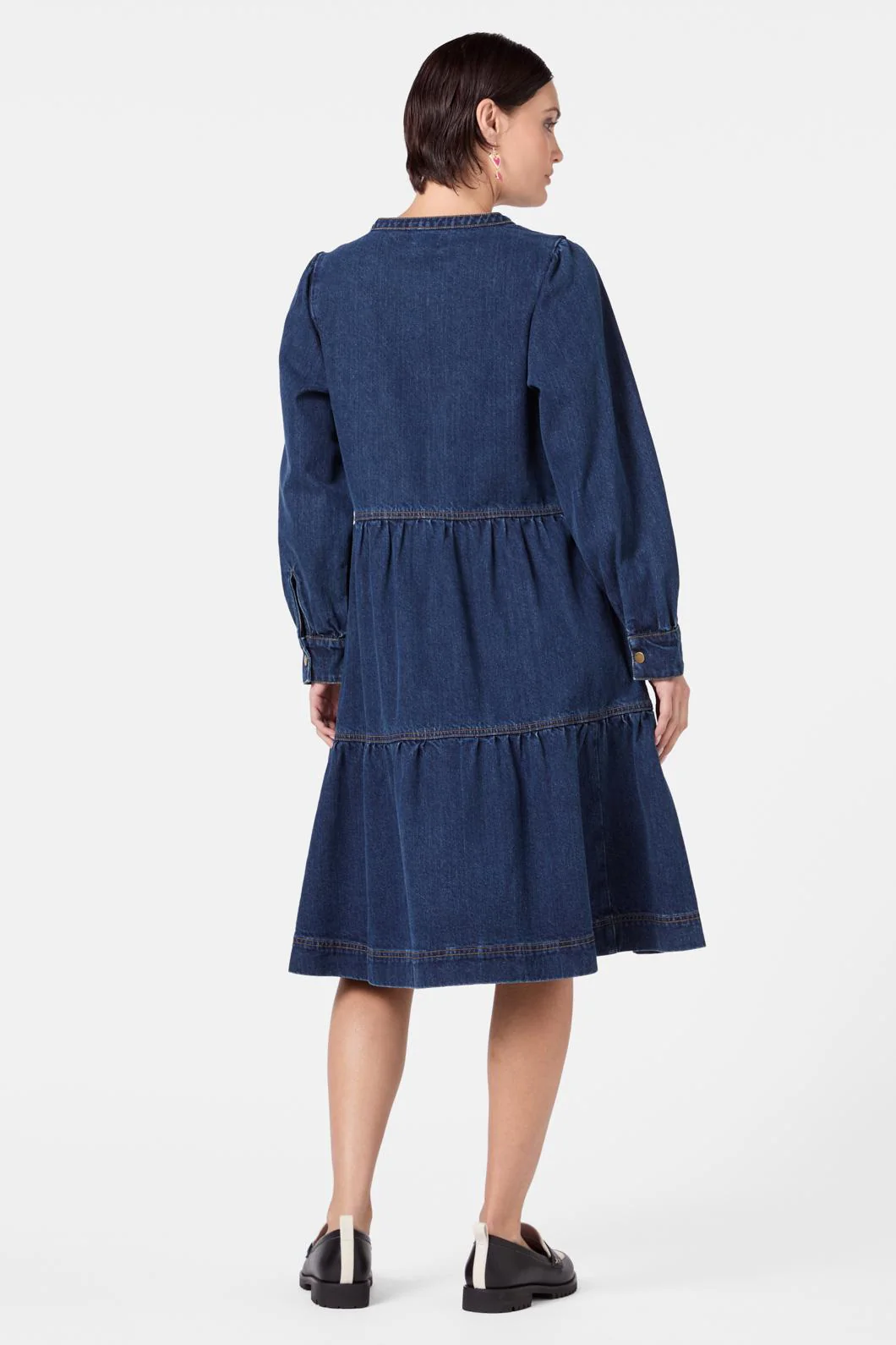 Nova Denim Smock Dress - Image 4