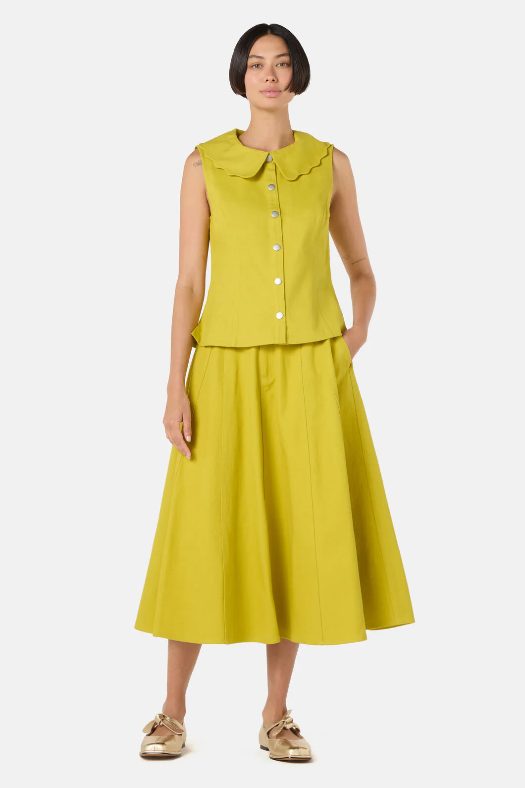 Olive Garden Denim Skirt - Image 4