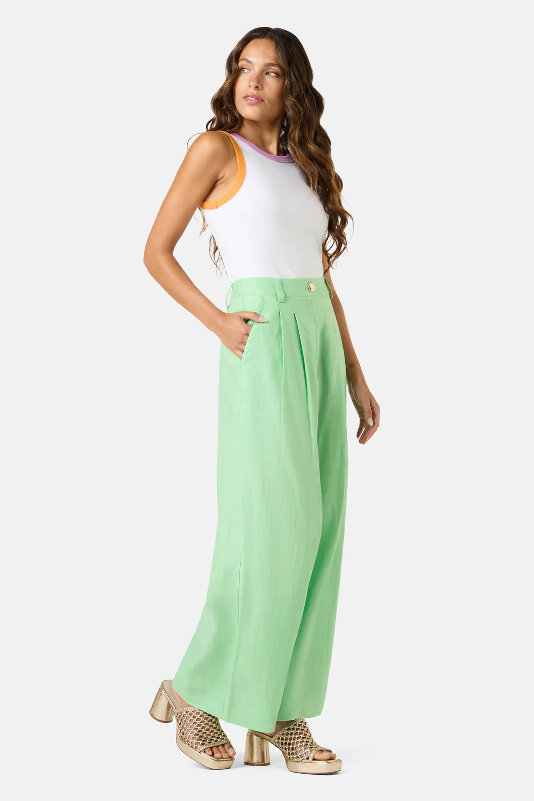 Olivia Tailored Linen Pant - Image 3
