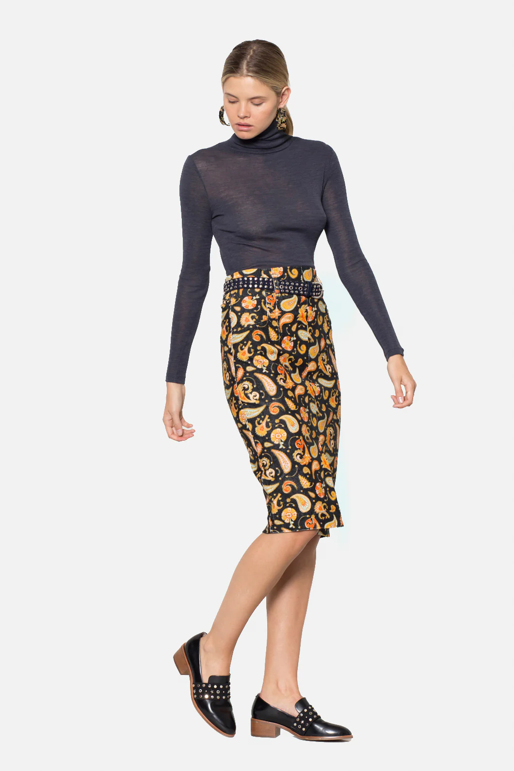 Paisley Cord Skirt - Image 2
