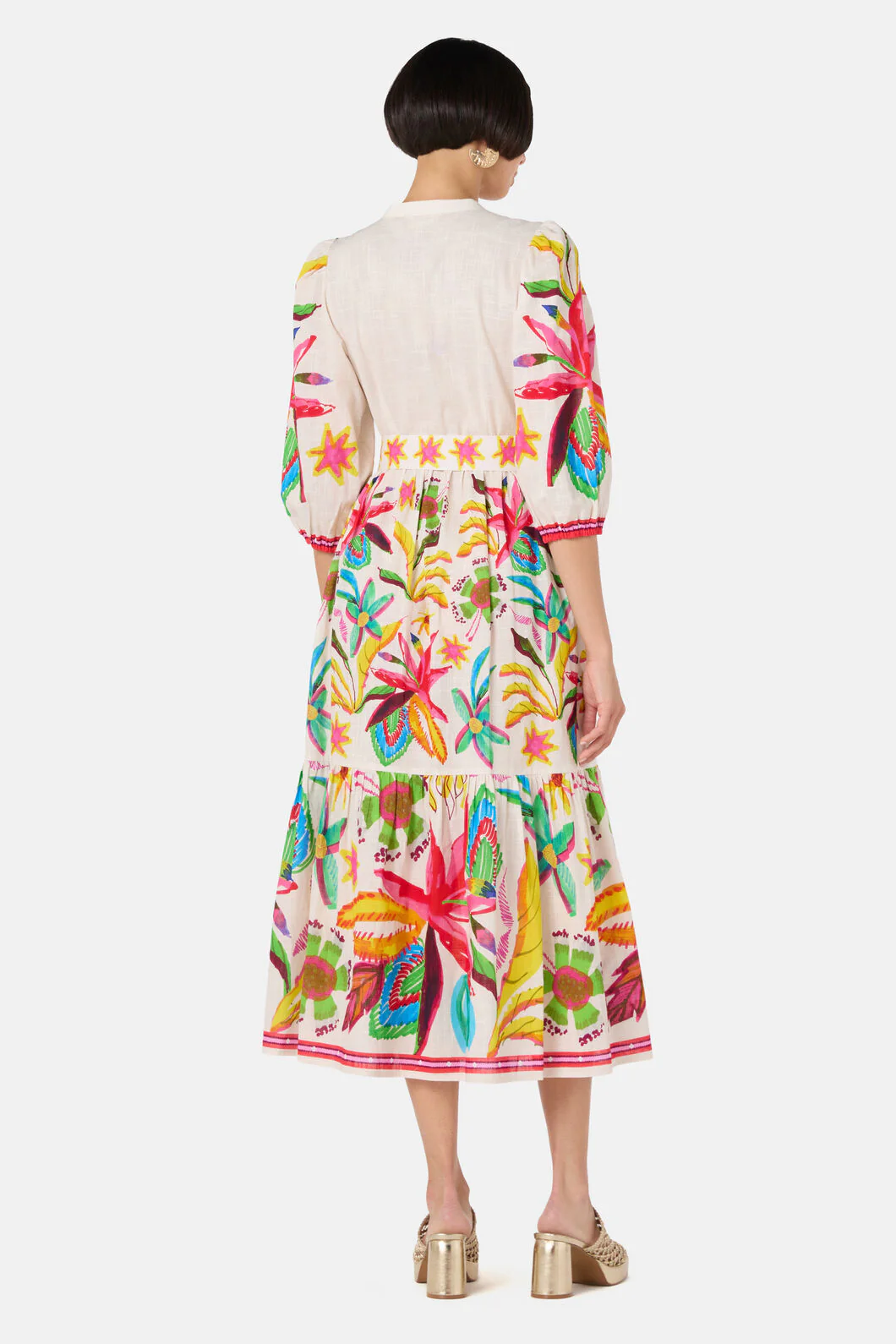 Papaya Palm Long Shirt Dress - Image 6