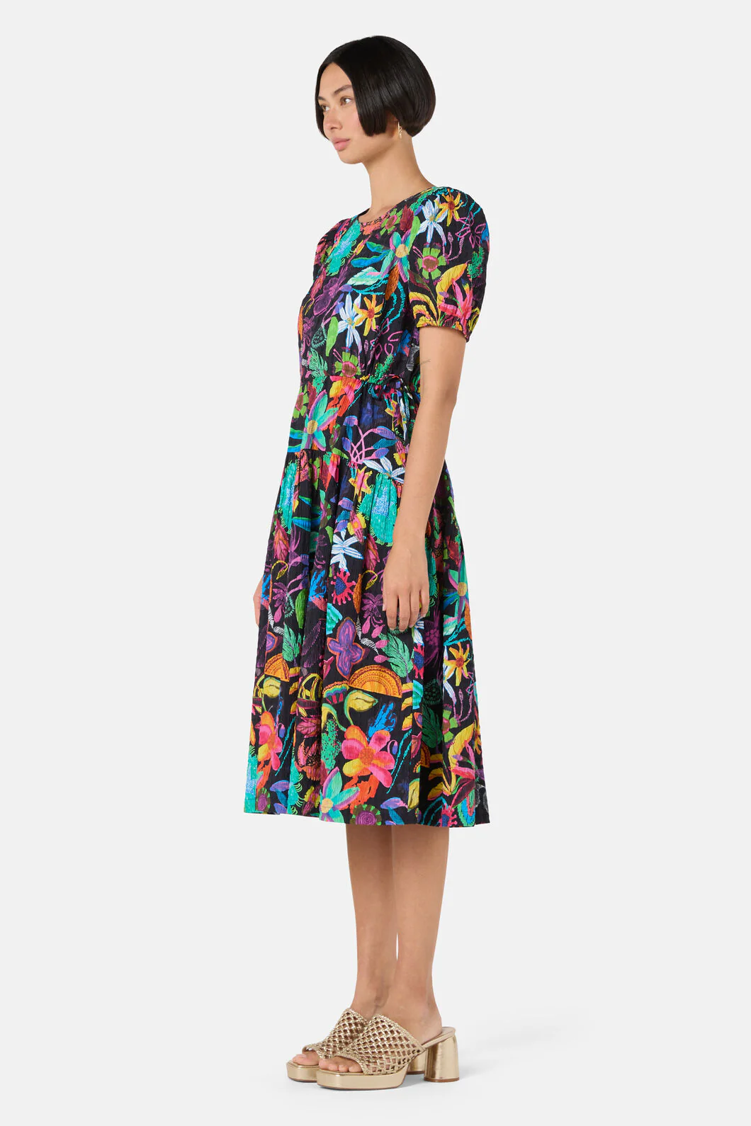 Papaya Palm Tiered Dress - Image 3