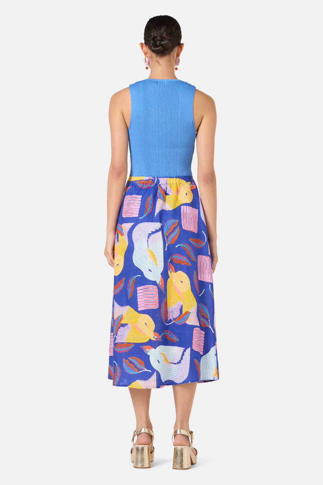 Past Lover Linen Print Skirt - Image 4