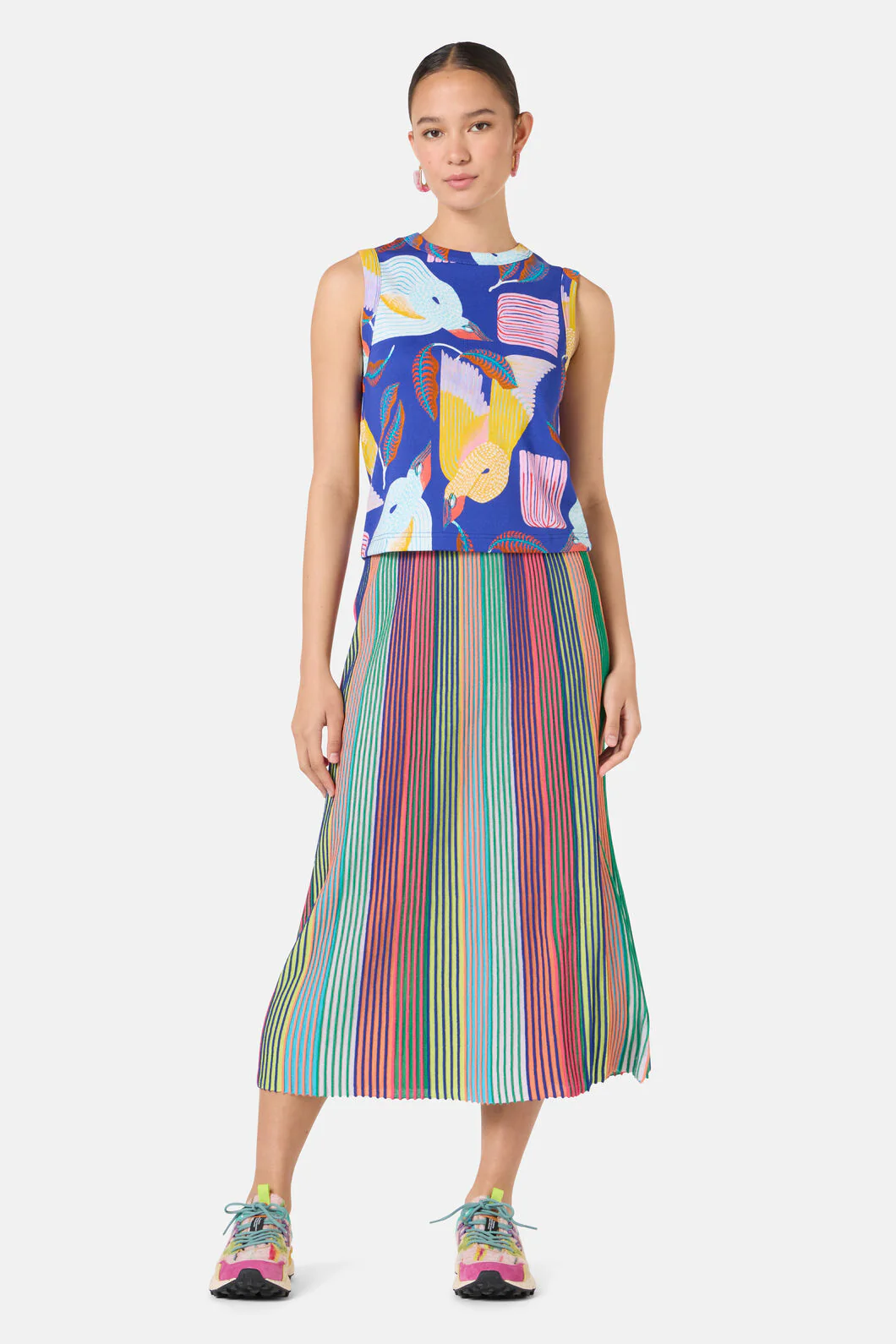 Past Lover Print Rib Tank - Image 4