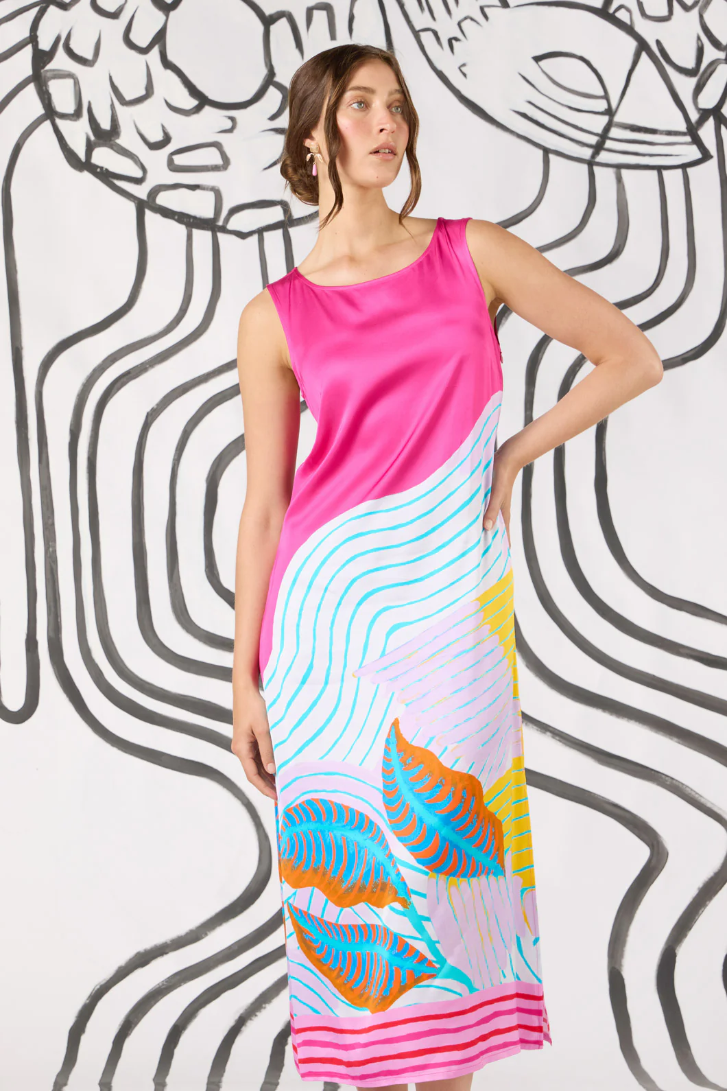 Past Lover Print Slip Dress - Image 8