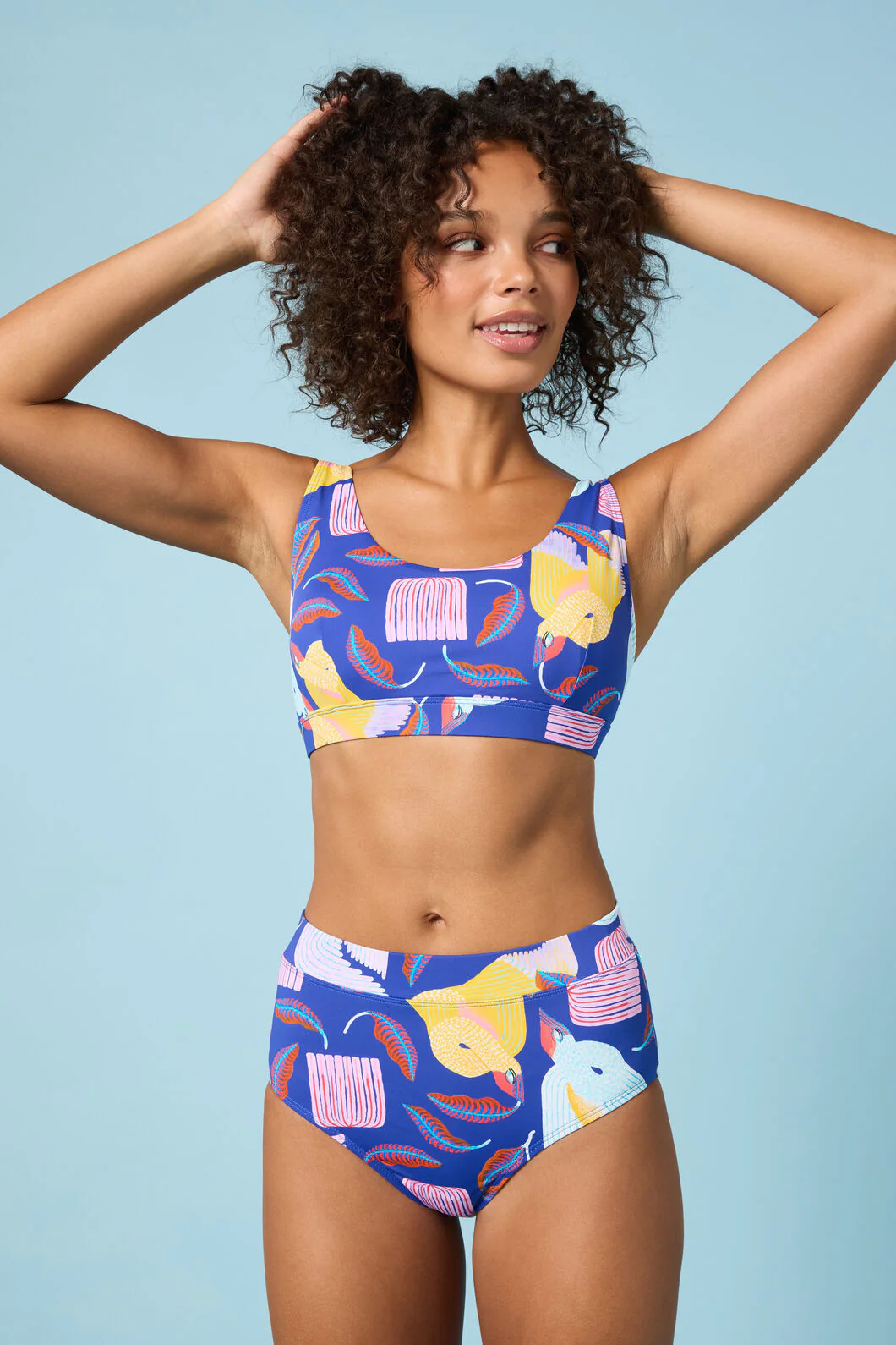 Past Lovers Print Bikini Top - Image 2