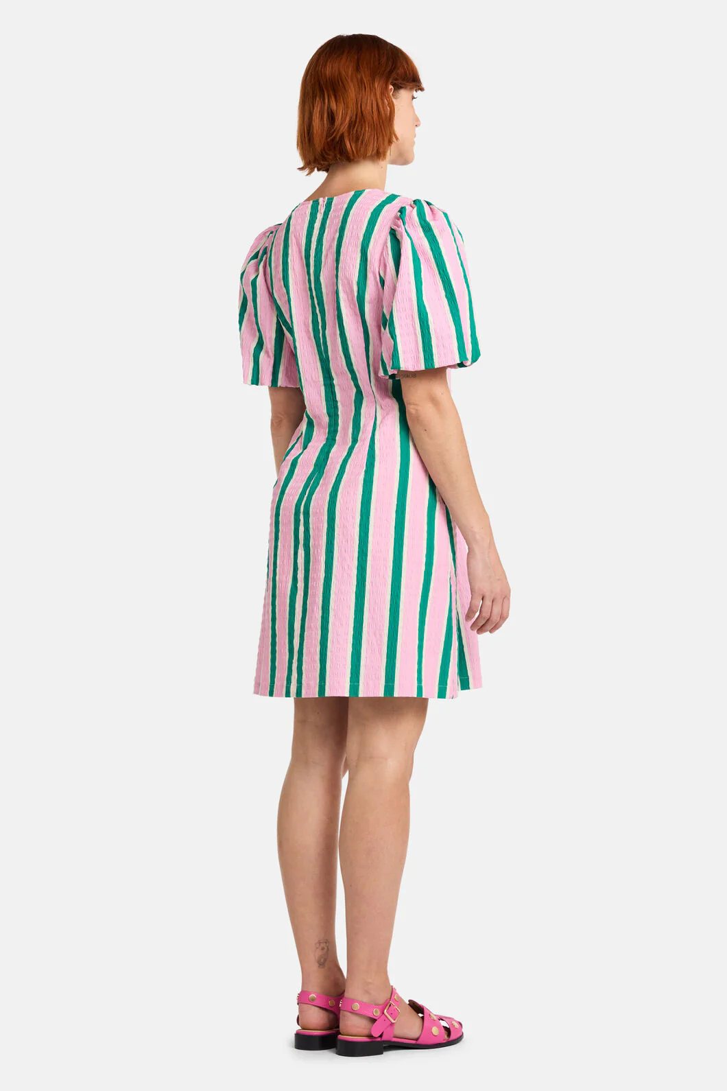 Pastel Picnic Stripe Dress - Image 4