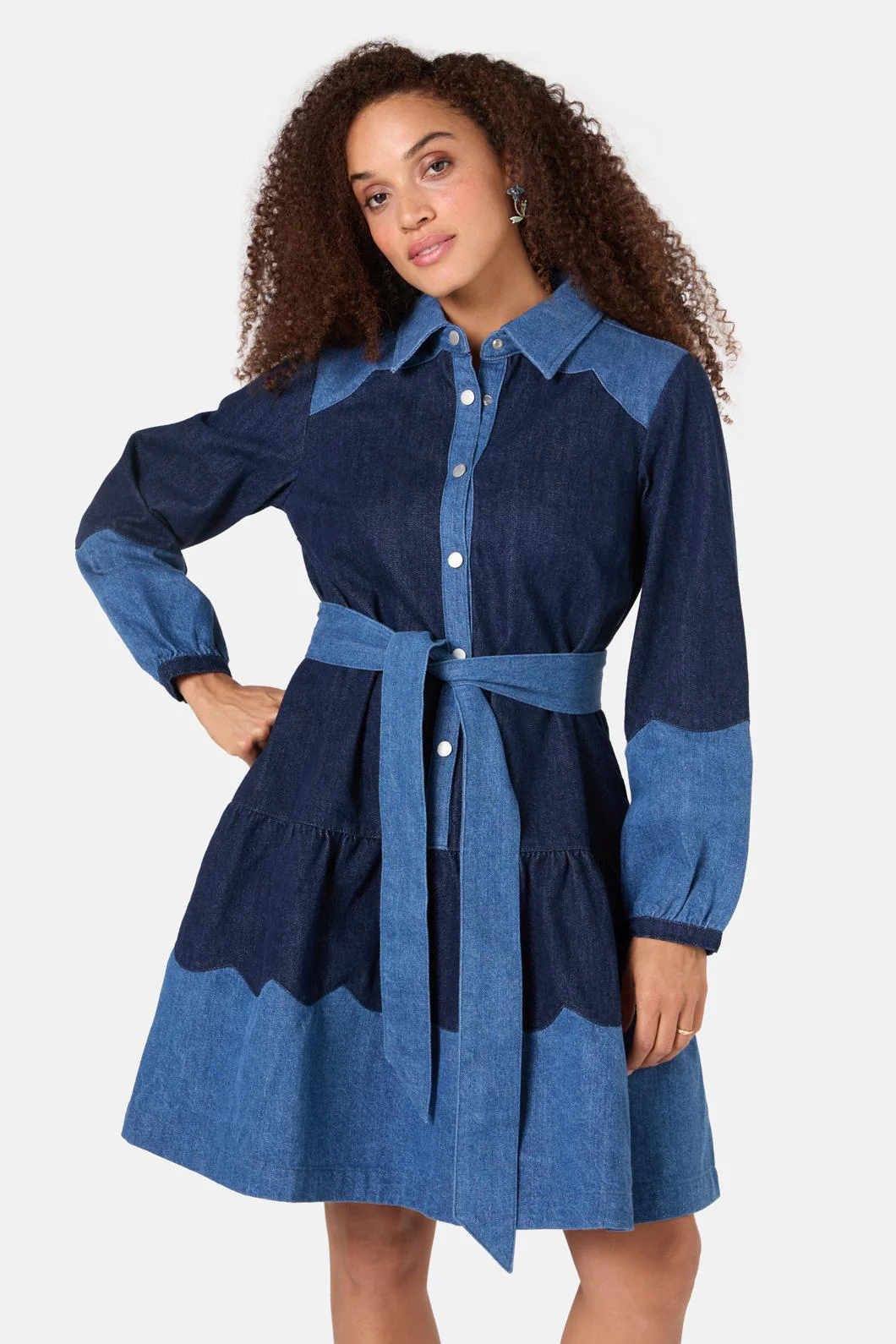 Picking Petals Denim Dress - Image 2