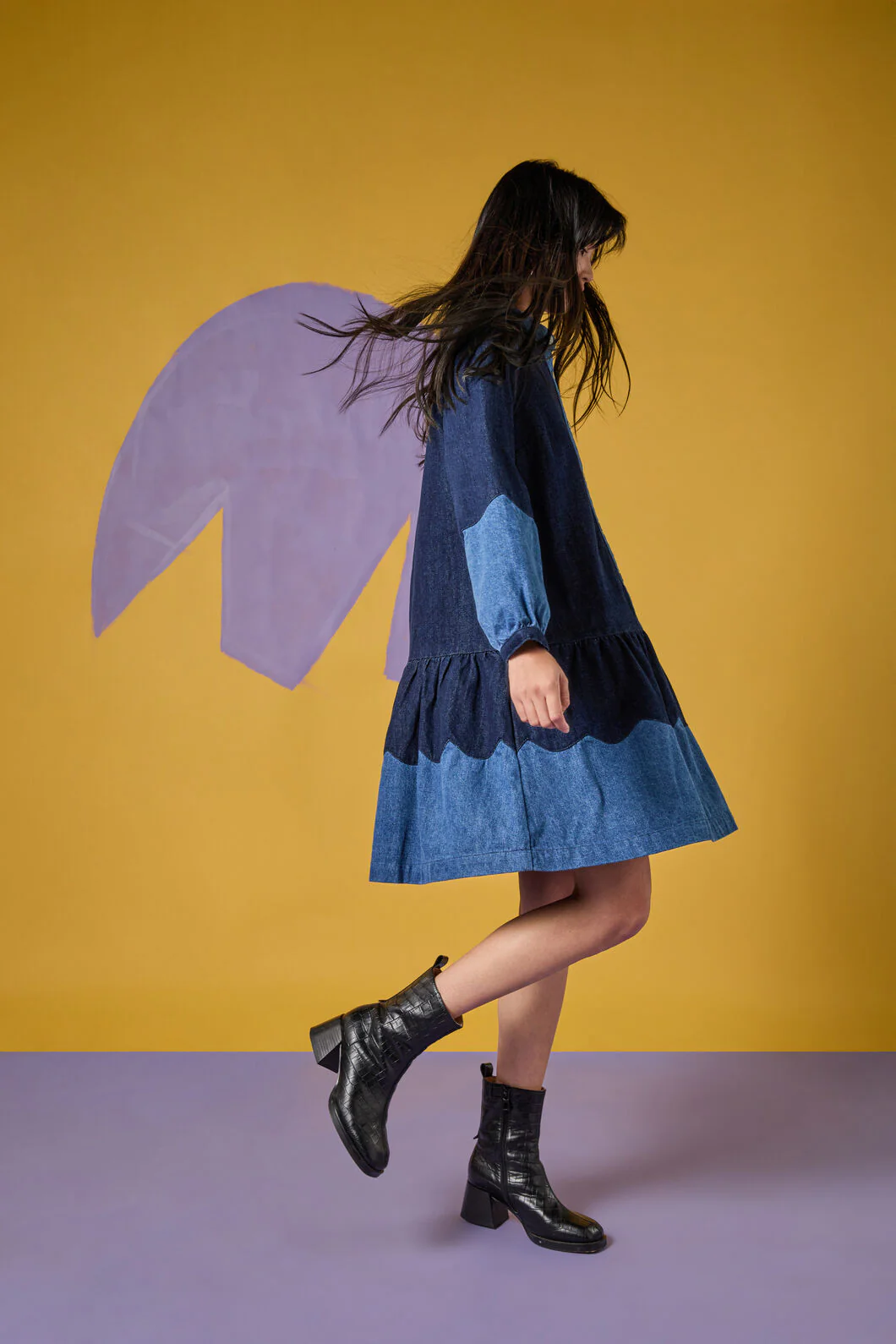 Picking Petals Denim Dress - Image 4