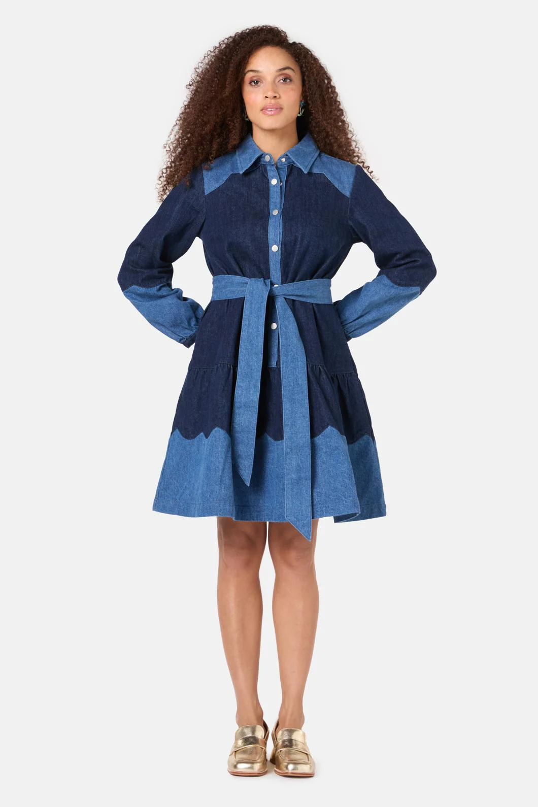 Picking Petals Denim Dress - Image 5