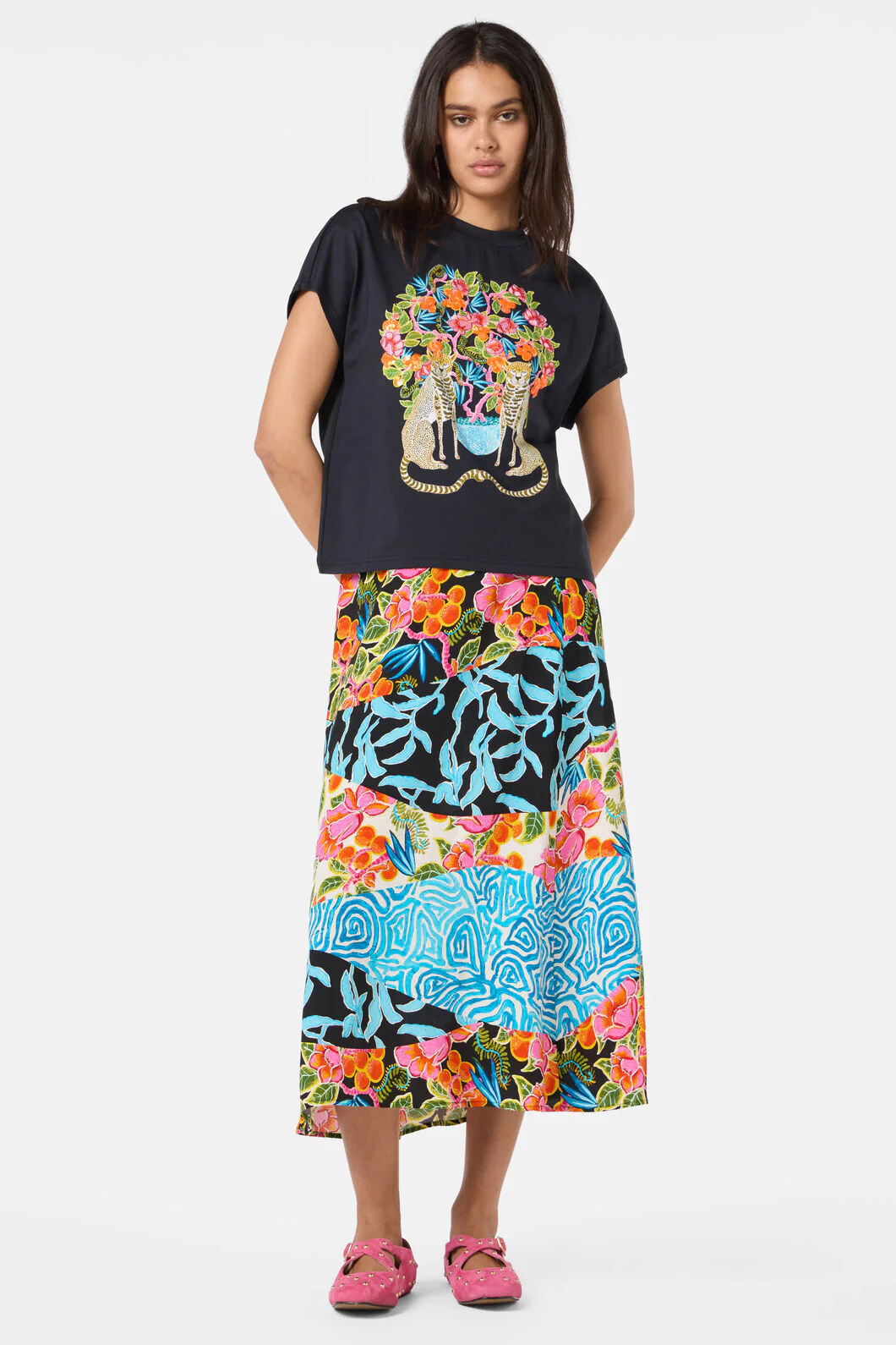 Plum Harvest Patchwork Skirt - Image 5
