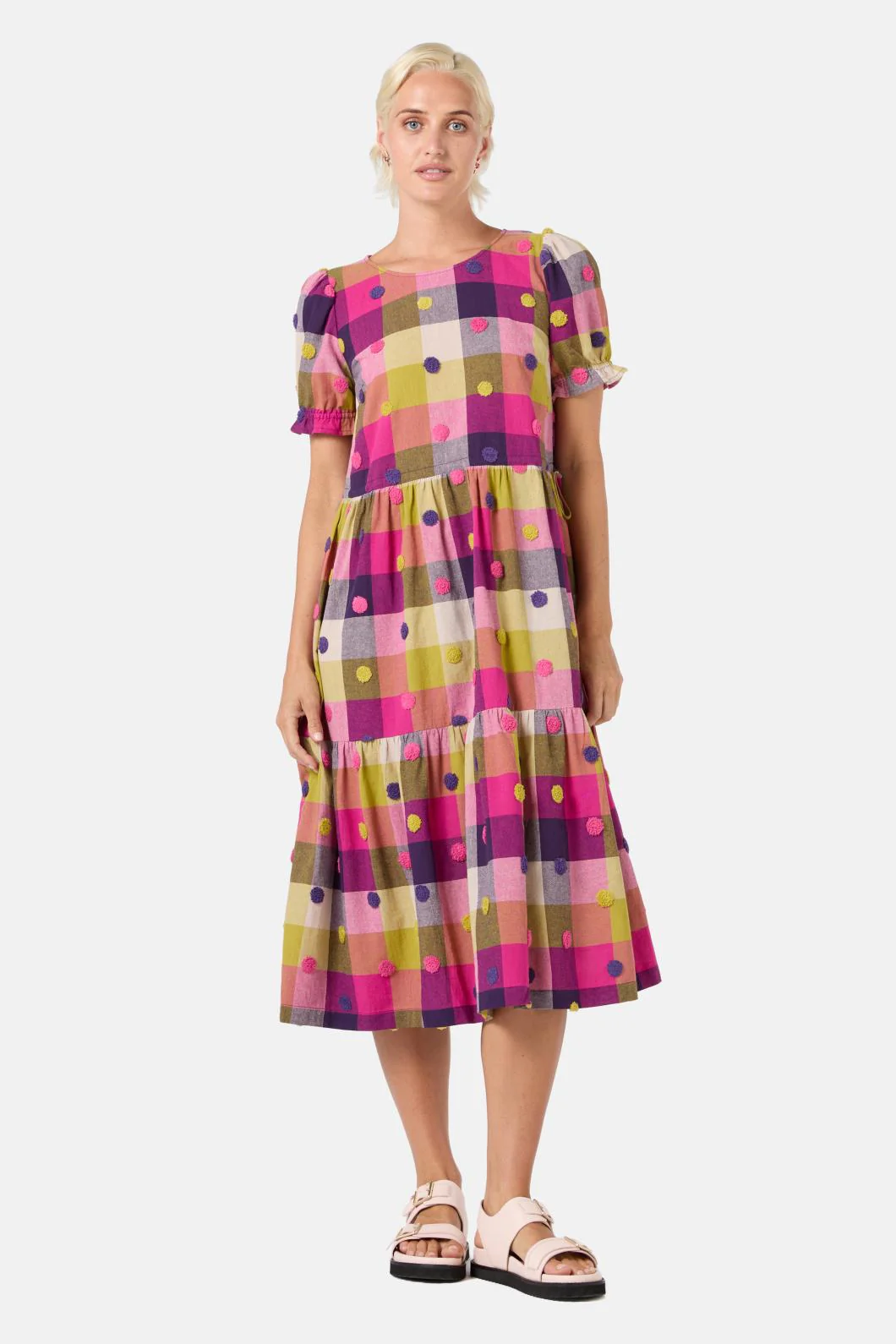 Polka Spot Gingham Dress - Image 3