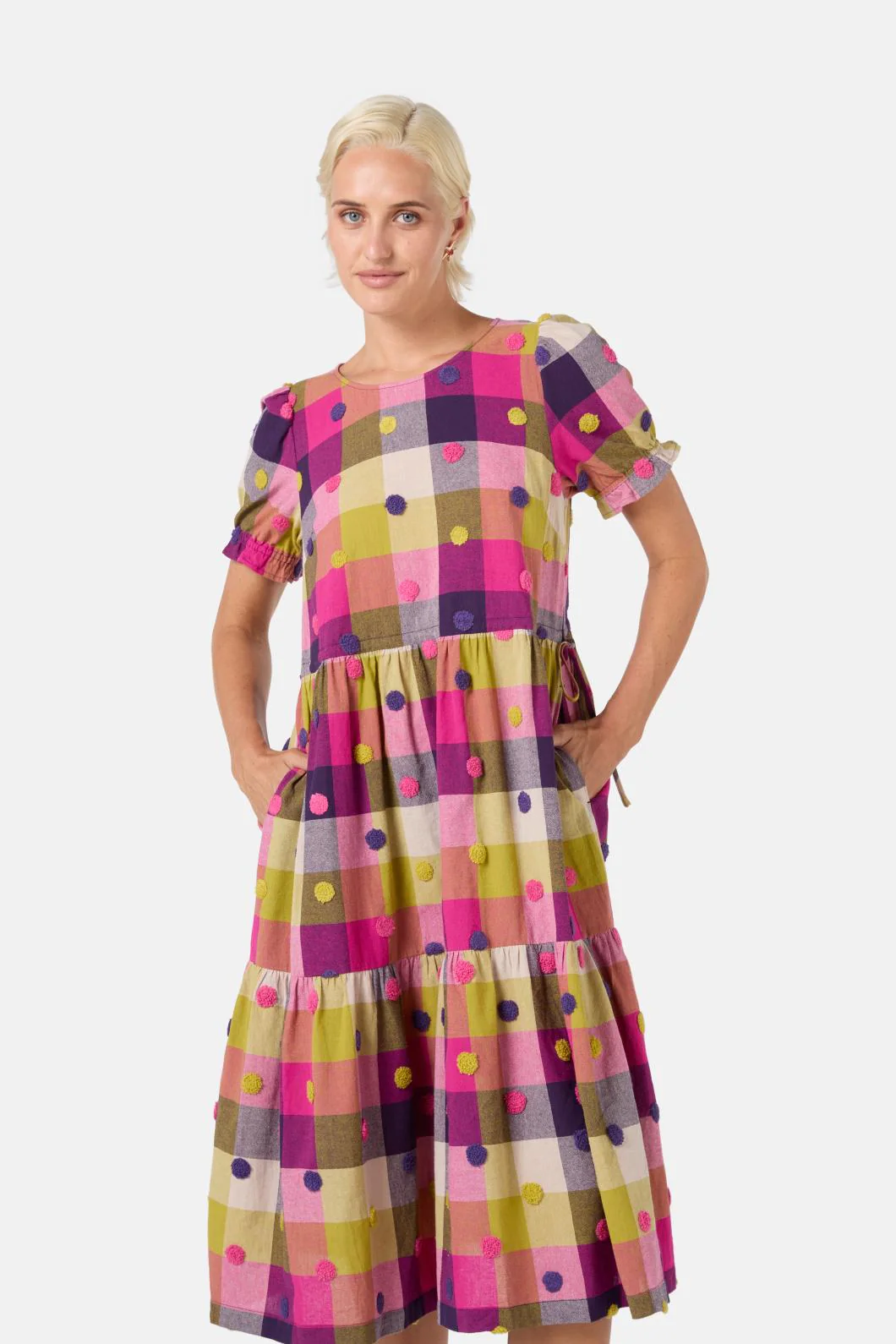 Polka Spot Gingham Dress - Image 4